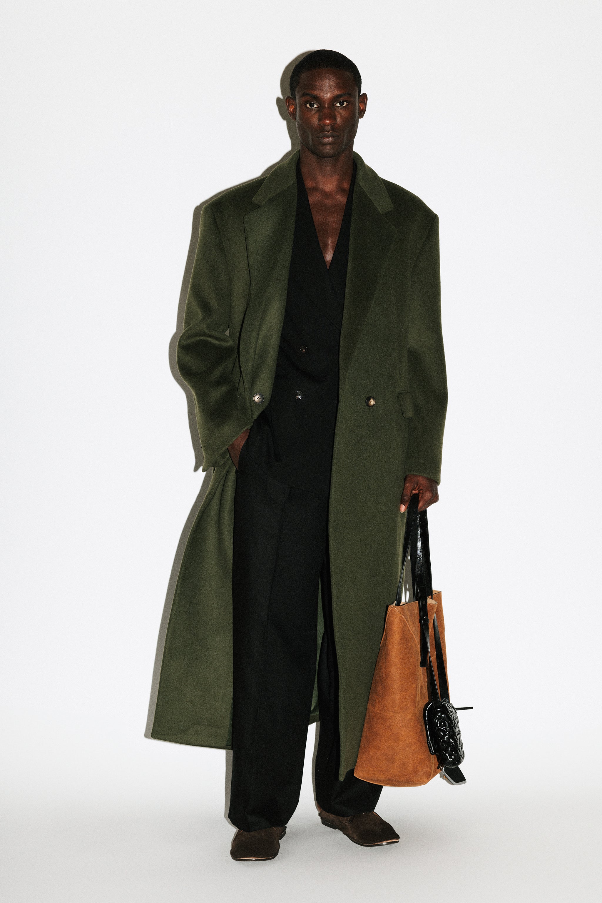 Manhattan Oversized Overcoat | Deep Moss – California Arts