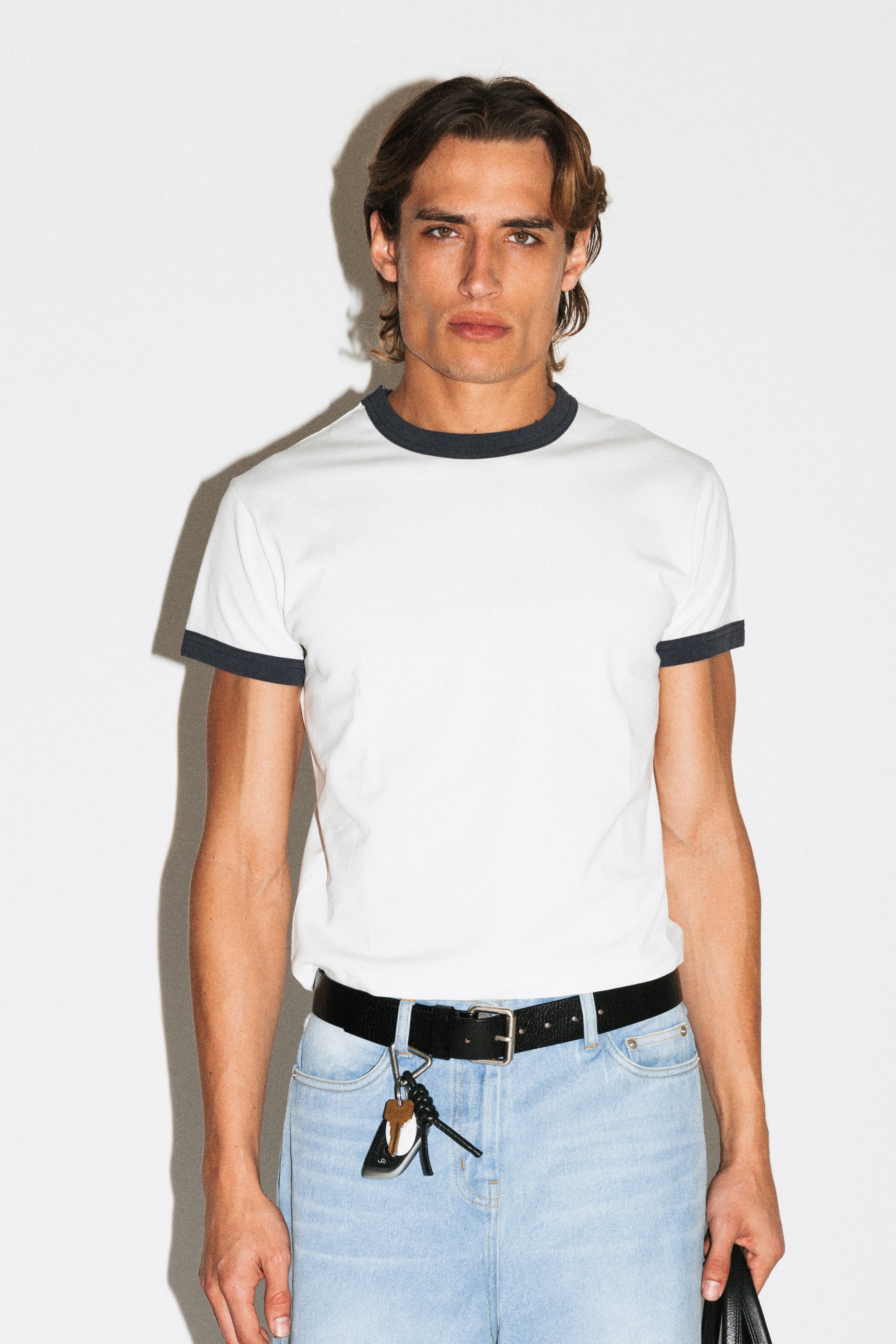 Frank Baby Tee | Navy Ringer – California Arts