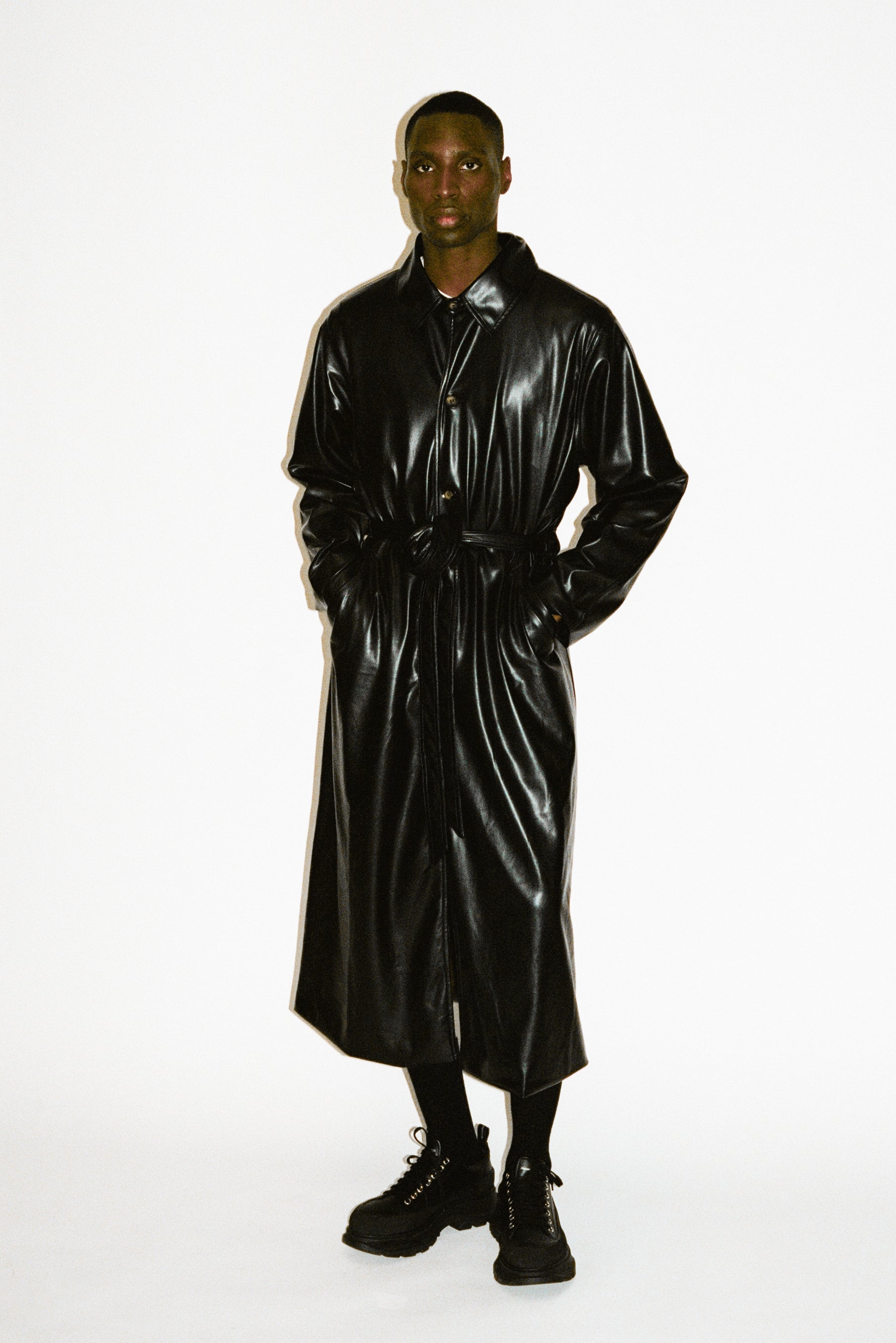 Palladium Vegan Leather Trench | Black – California Arts