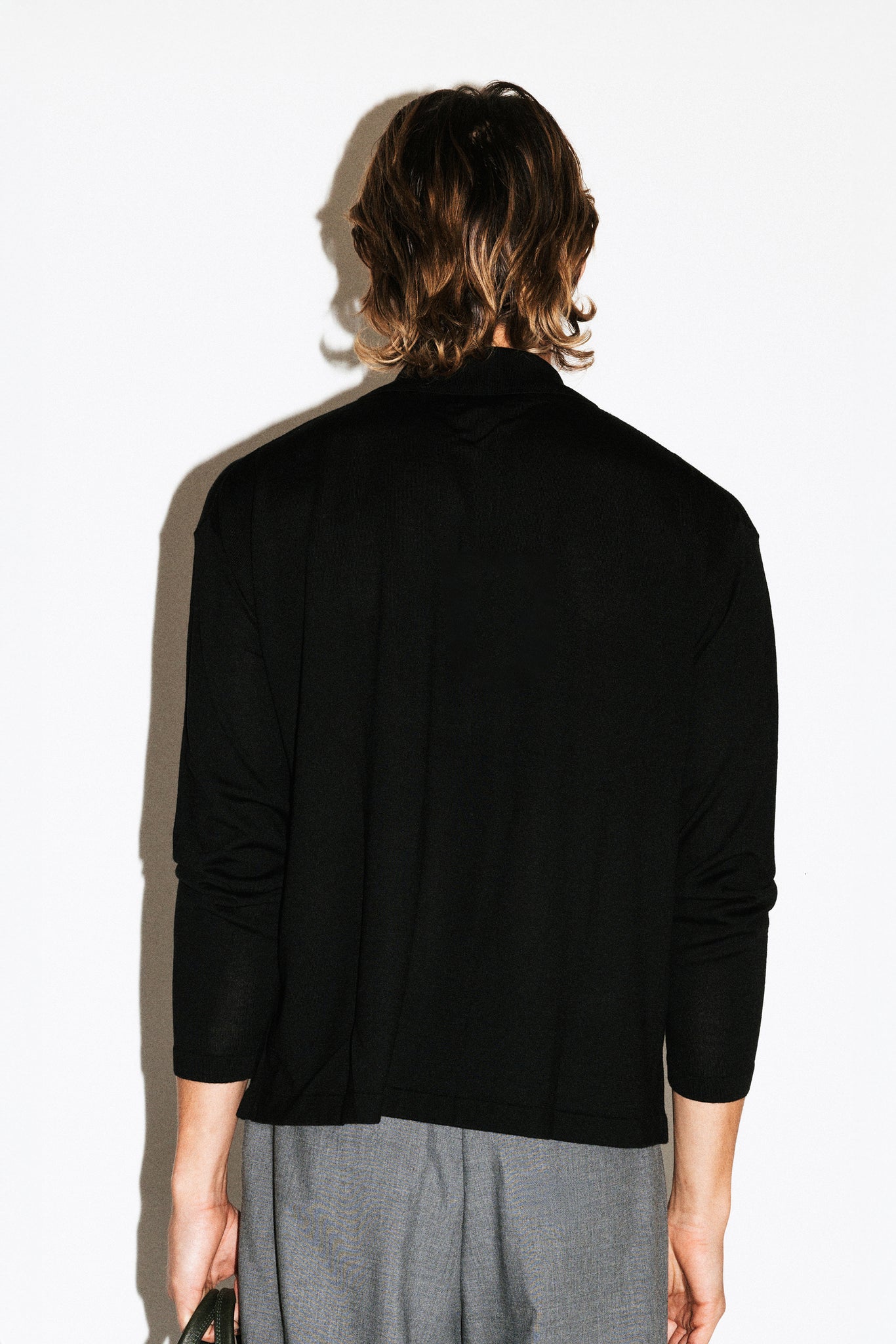 Lakeview Long Sleeve Merino Polo  |  Black