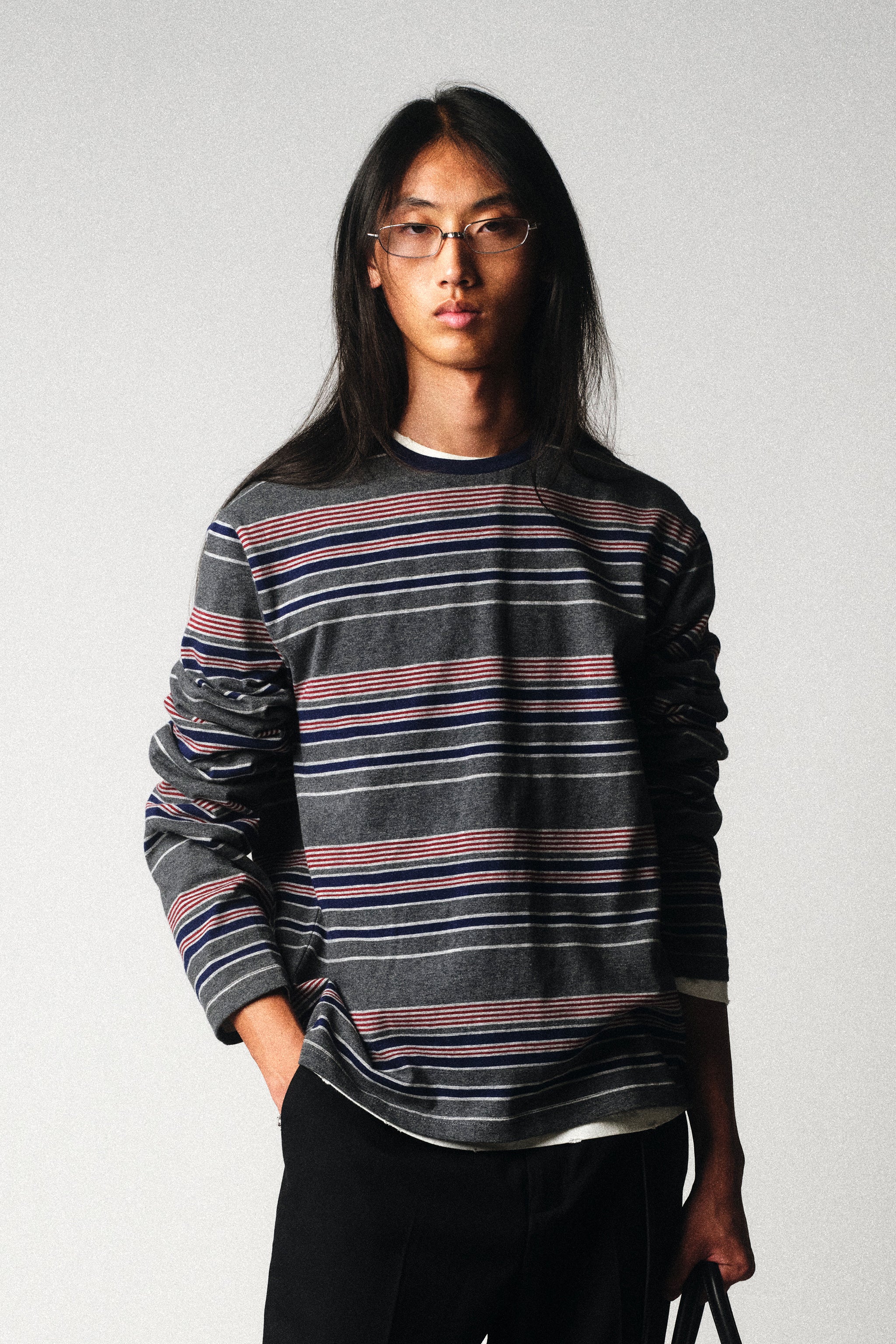 Grey/Blue/Burgundy