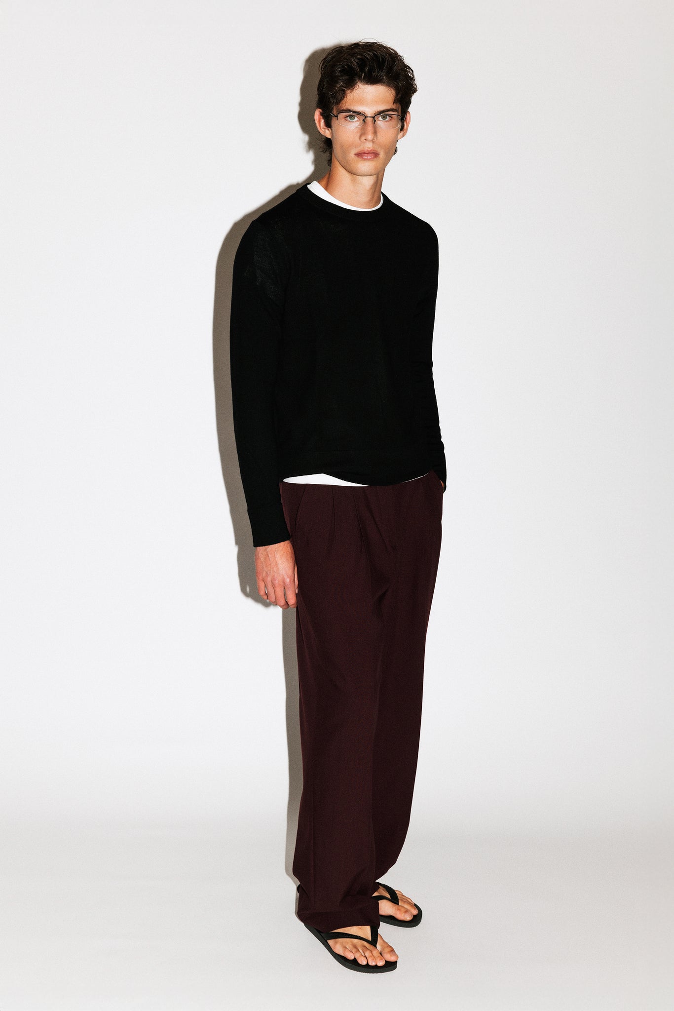 Dume Wide-Leg Ultra-Pleated Trouser  |  Cabernet