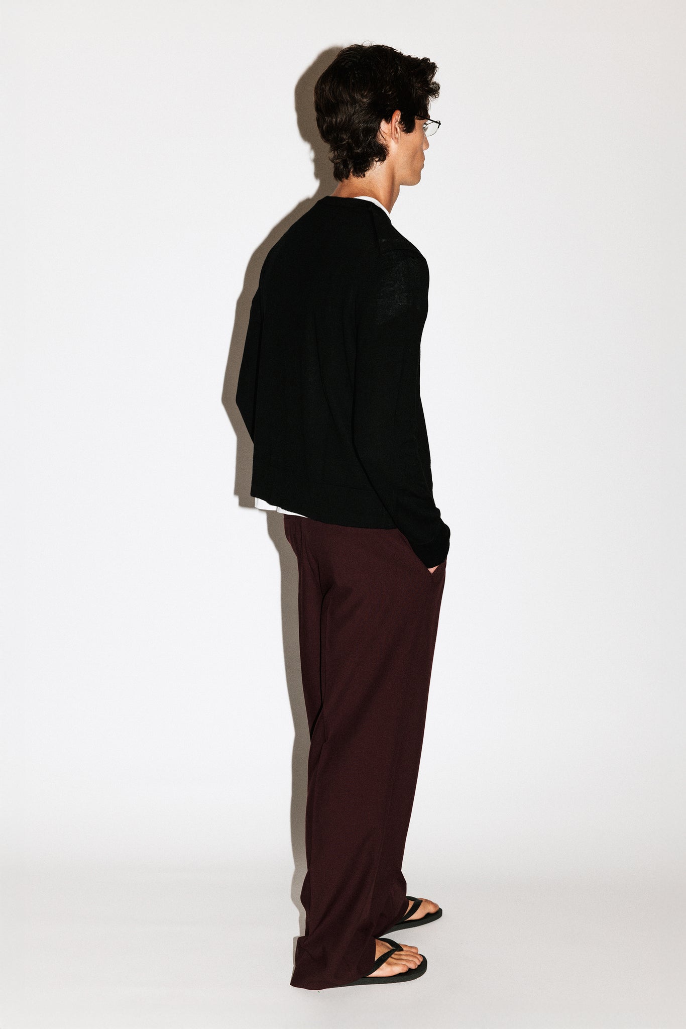 Dume Wide-Leg Ultra-Pleated Trouser  |  Cabernet