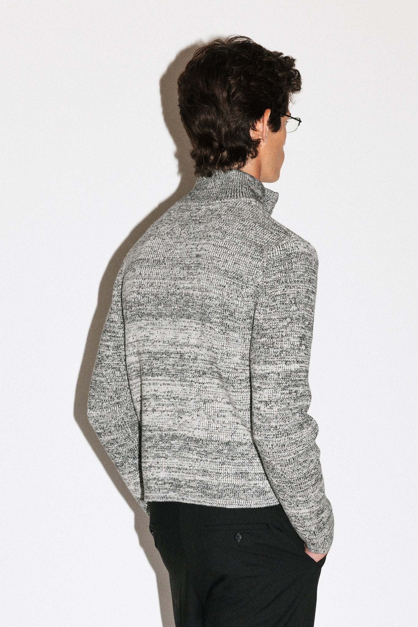 Silverado Slim Zip Cardigan  |  Salt & Pepper