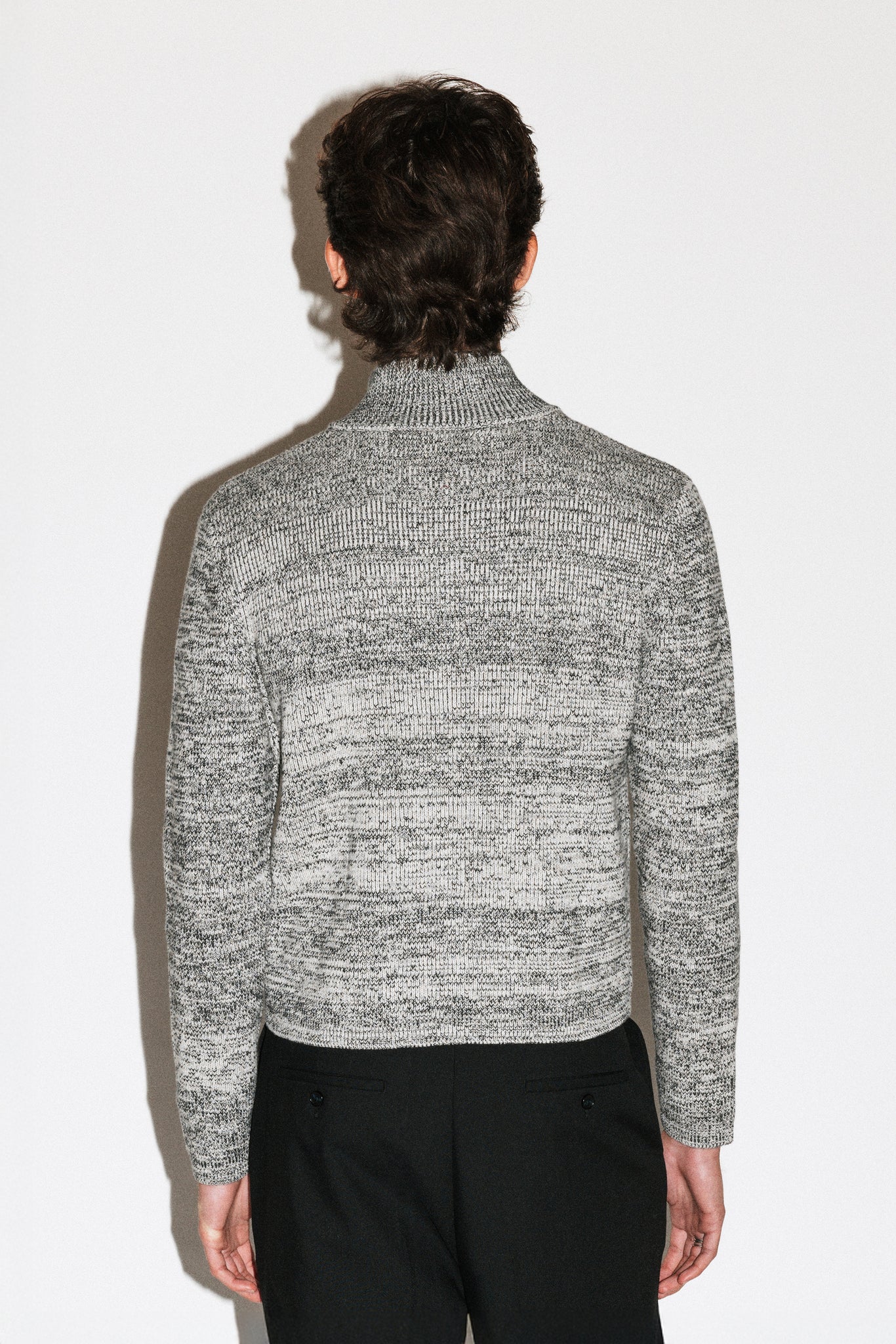 Silverado Slim Zip Cardigan  |  Salt & Pepper