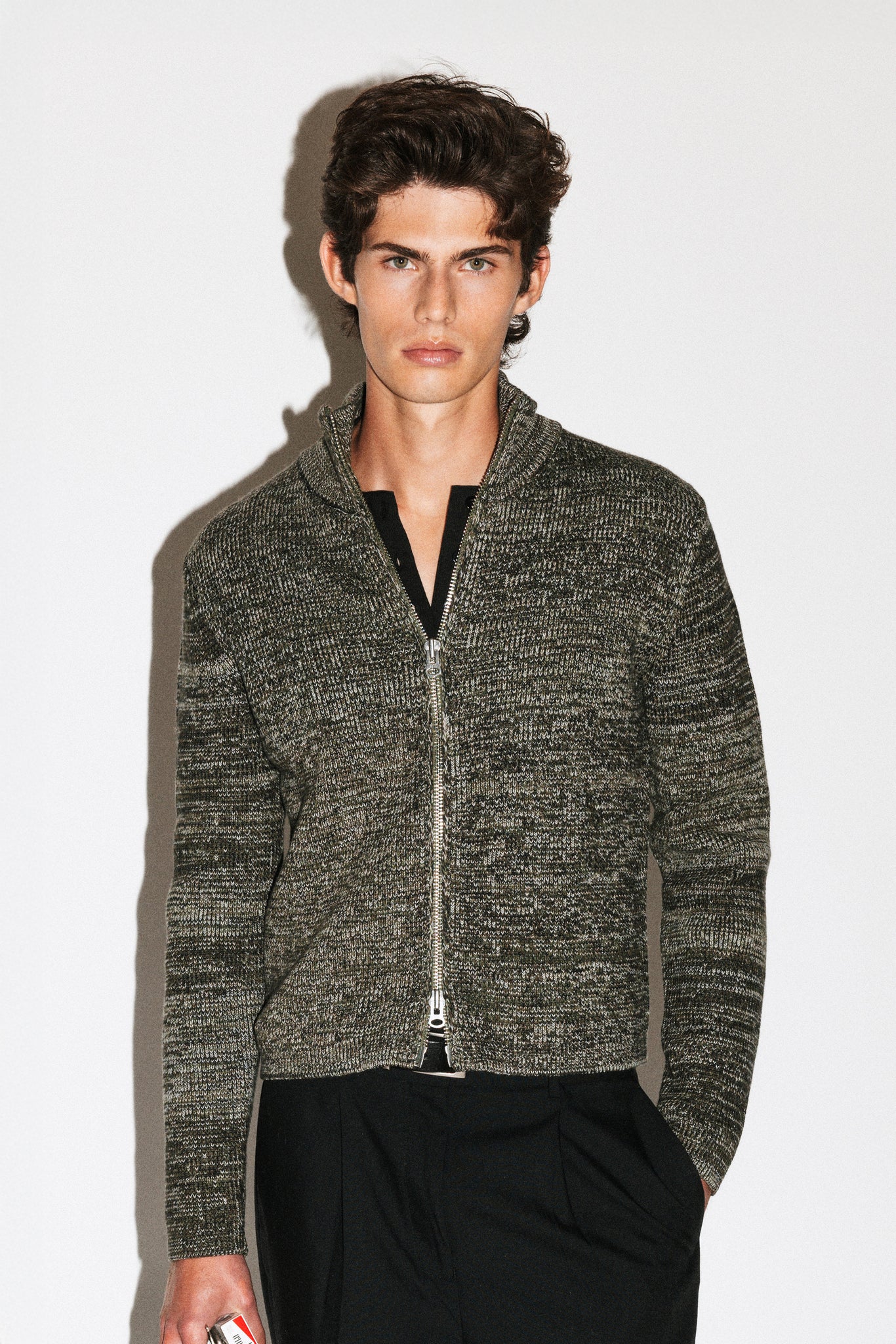 Silverado Slim Zip Cardigan  |  Moss