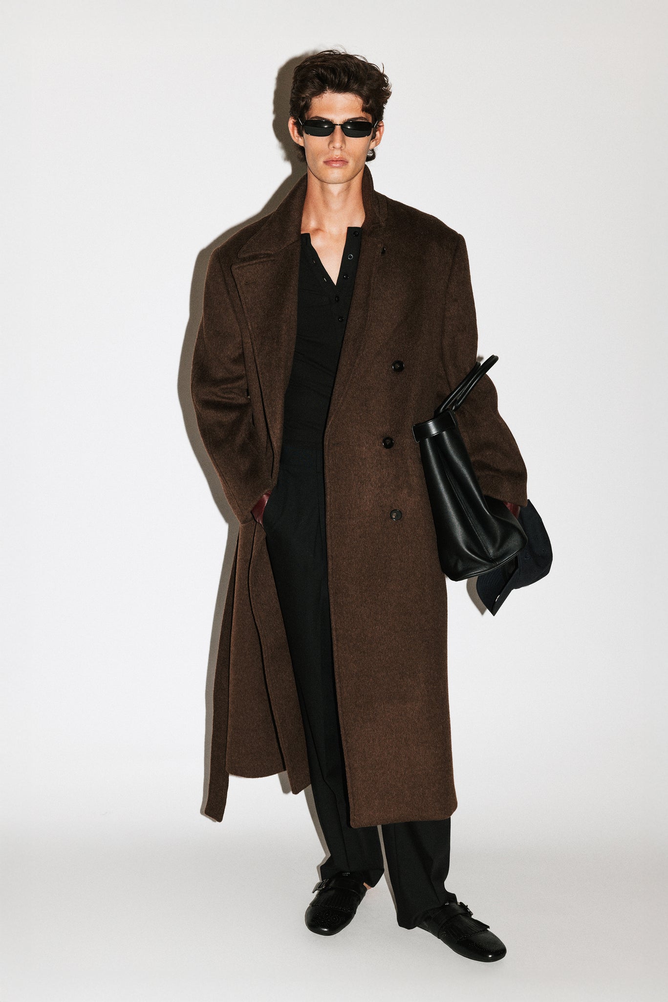 Lyndon Oversized Watchcoat  |  Brown Melange