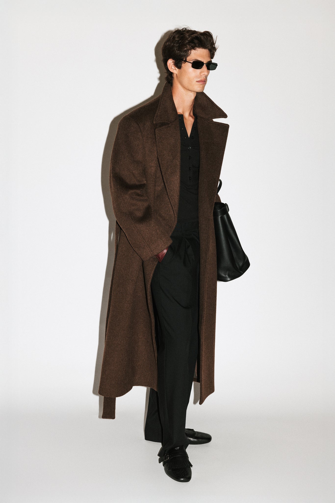 Lyndon Oversized Watchcoat  |  Brown Melange