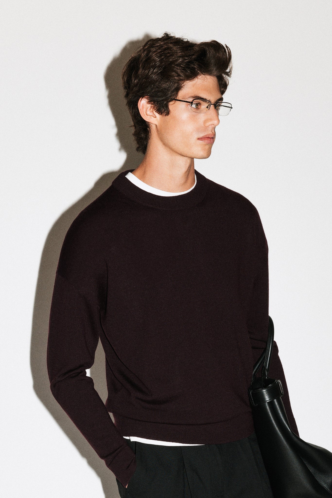 Wirth Relaxed Merino Crewneck  |  Merlot