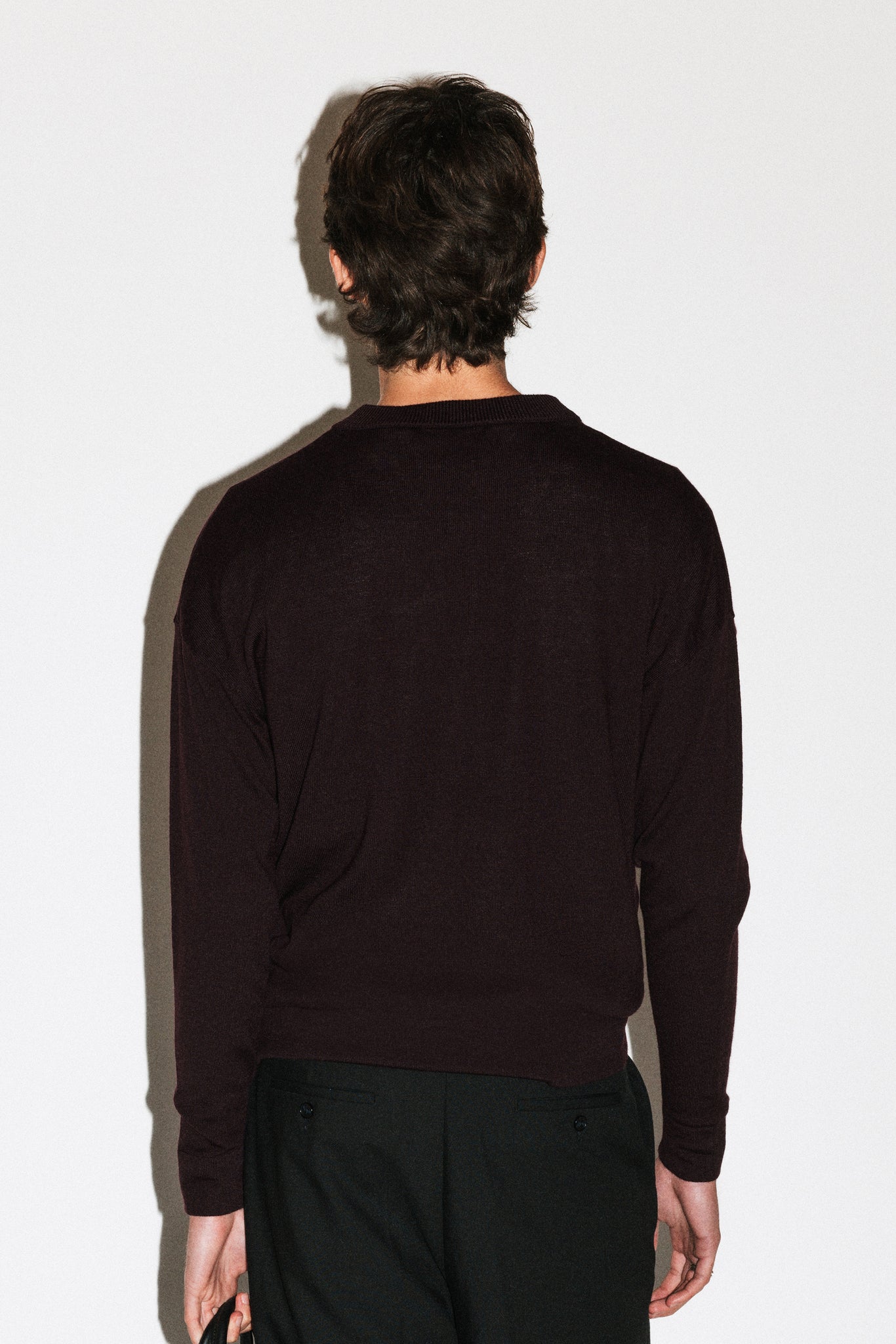 Wirth Relaxed Merino Crewneck  |  Merlot