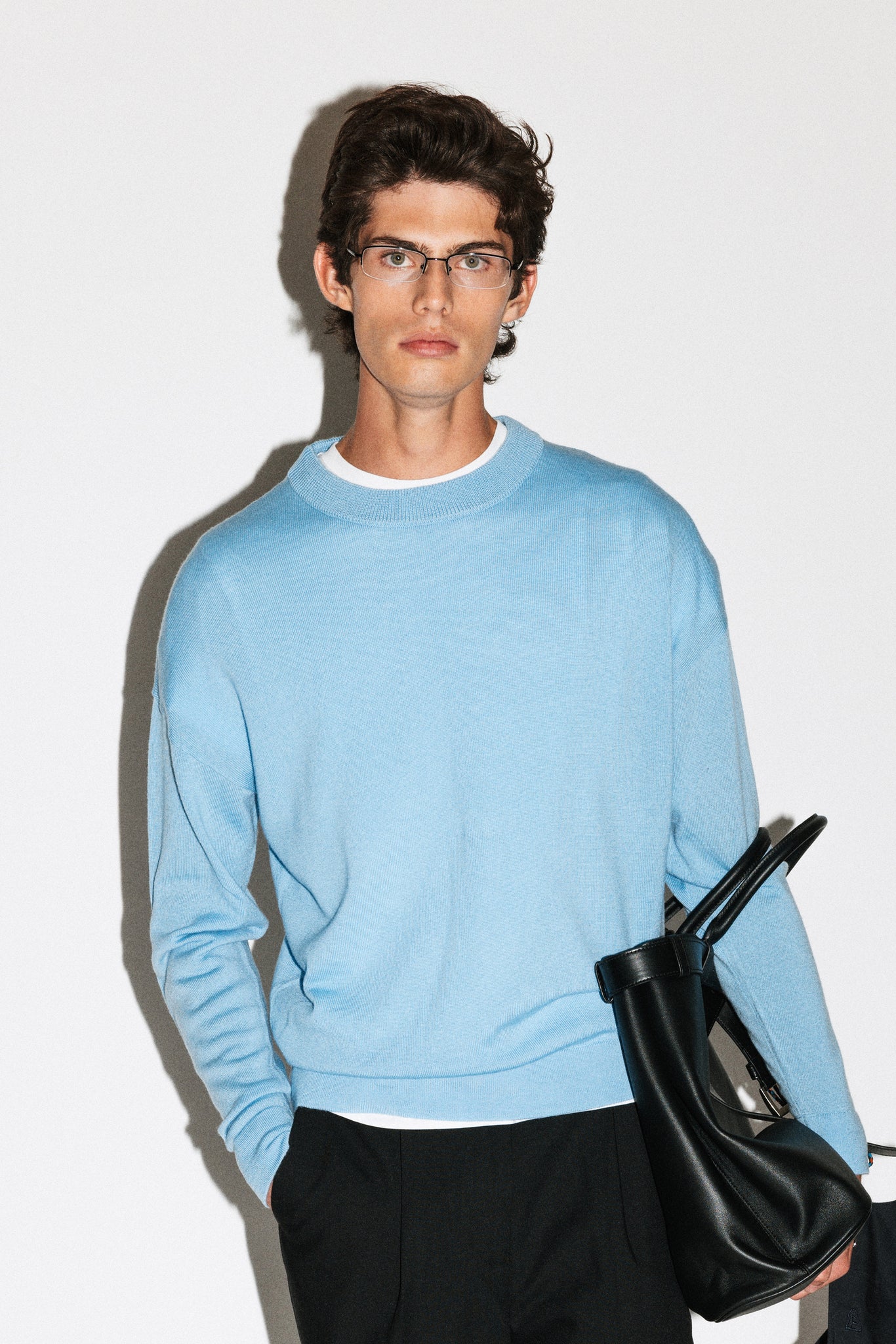 Wirth Relaxed Merino Crewneck  |  Periwinkle Blue