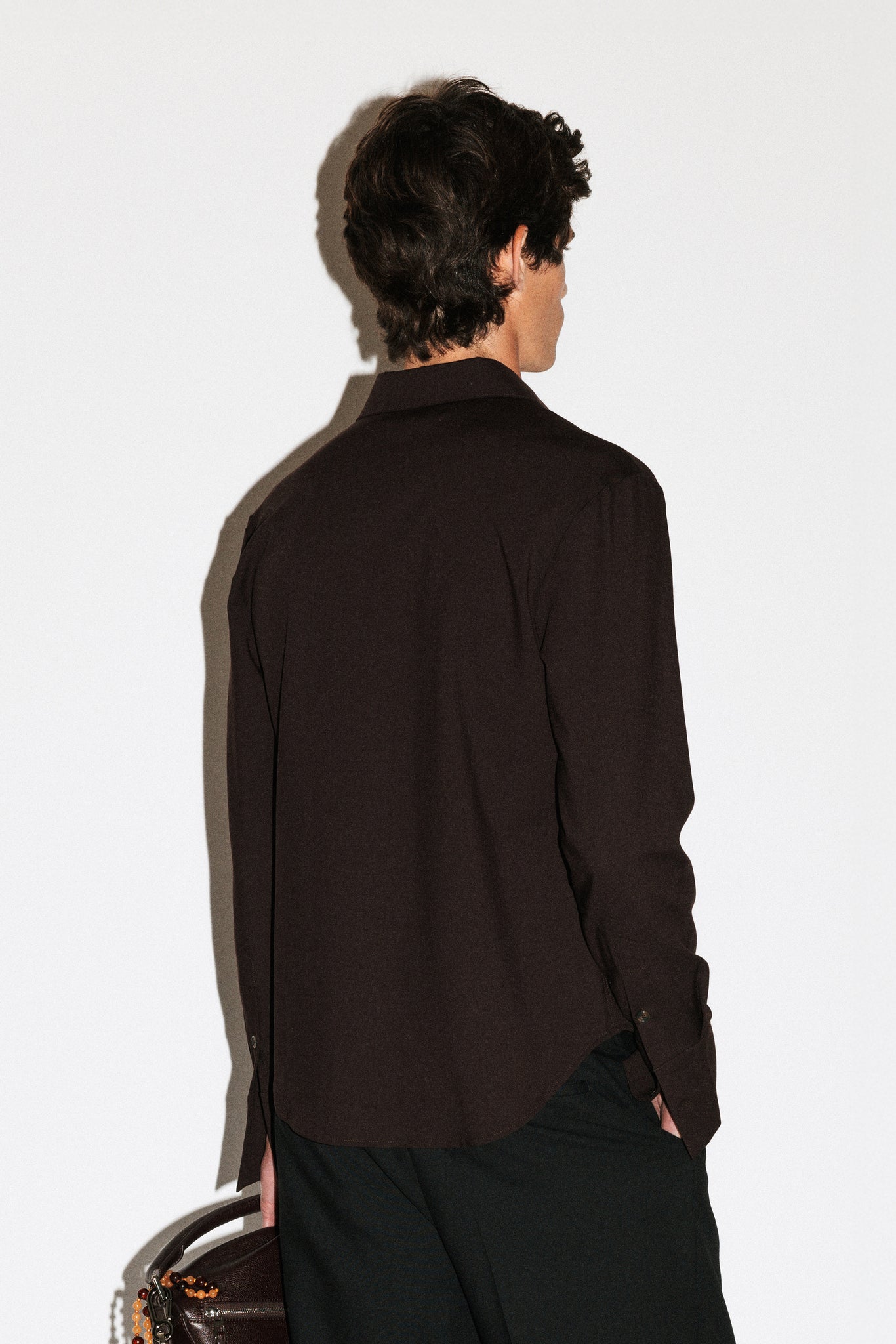 Glen Soft Wool Shirt  |  Chocolate Brown