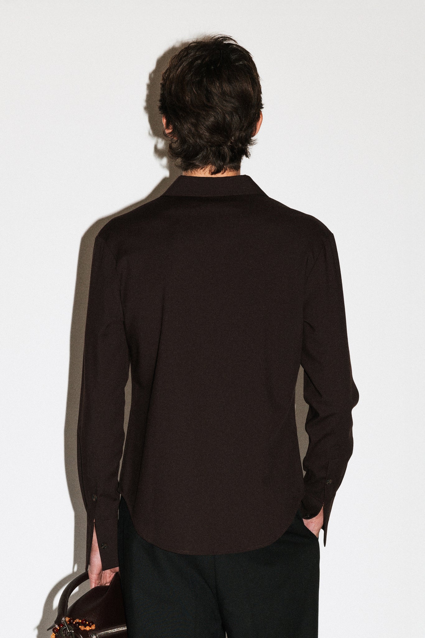 Glen Soft Wool Shirt  |  Chocolate Brown