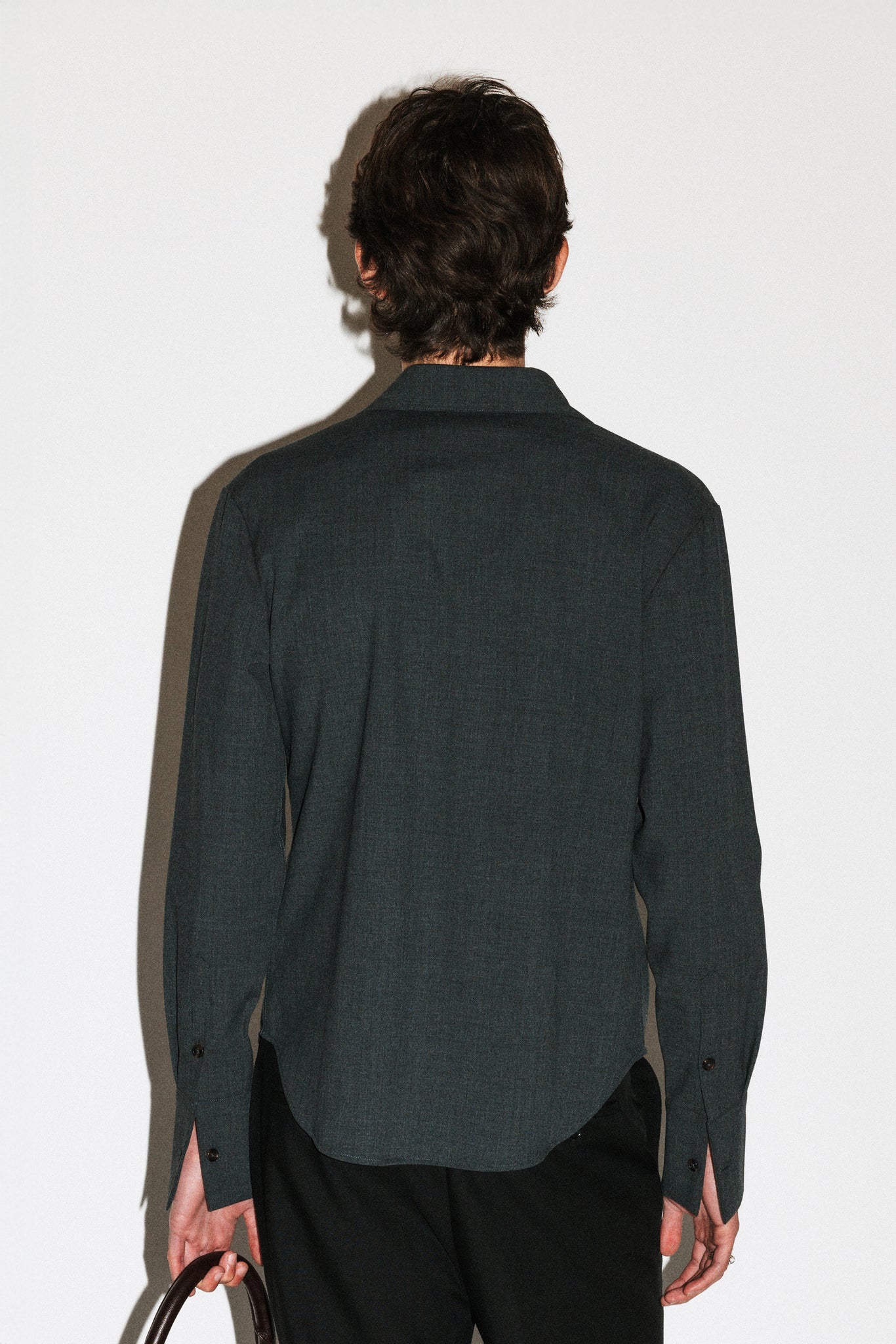 Glen Soft Wool Shirt  |  Charcoal