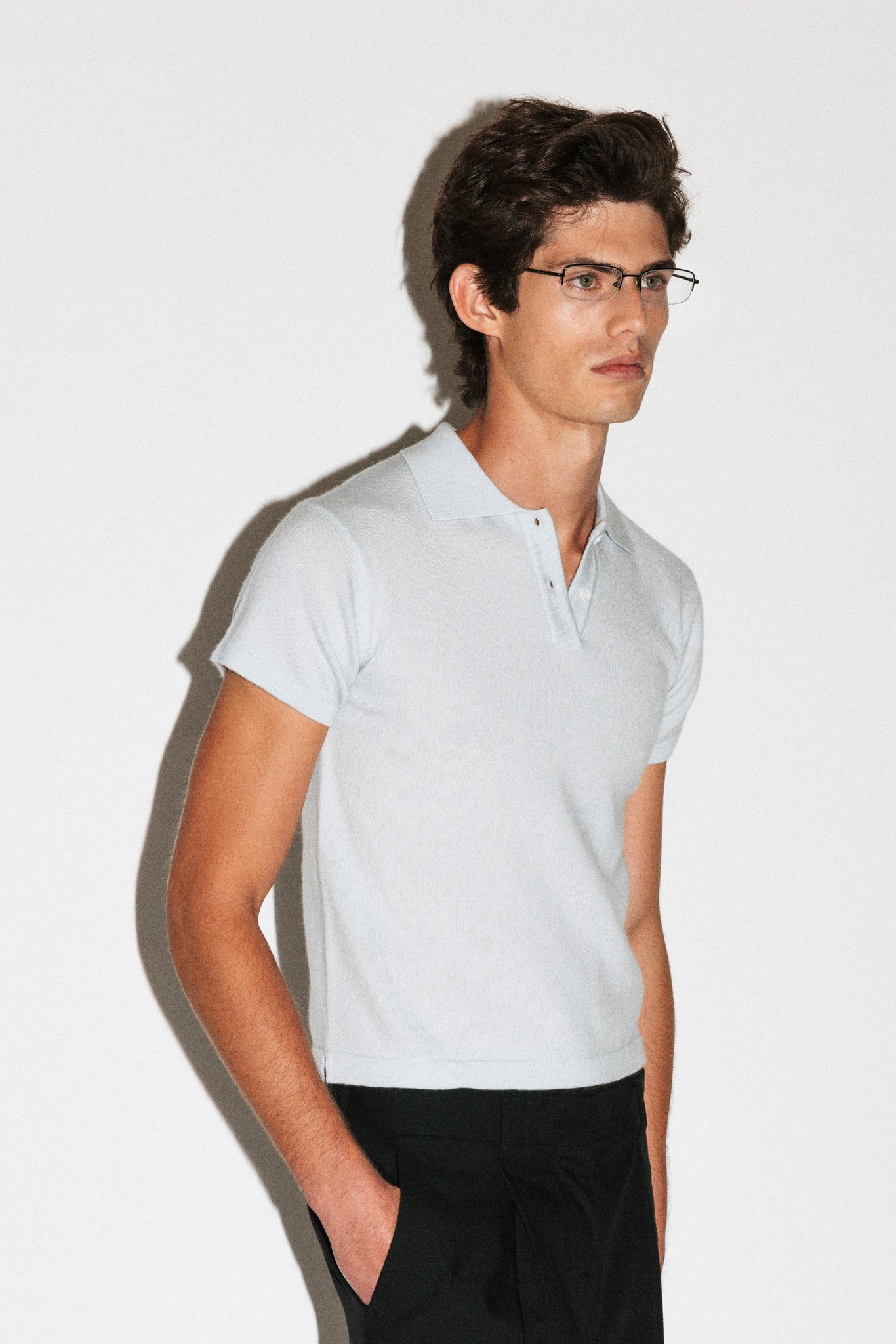 Hancock Mini Merino Polo  |  Glacier