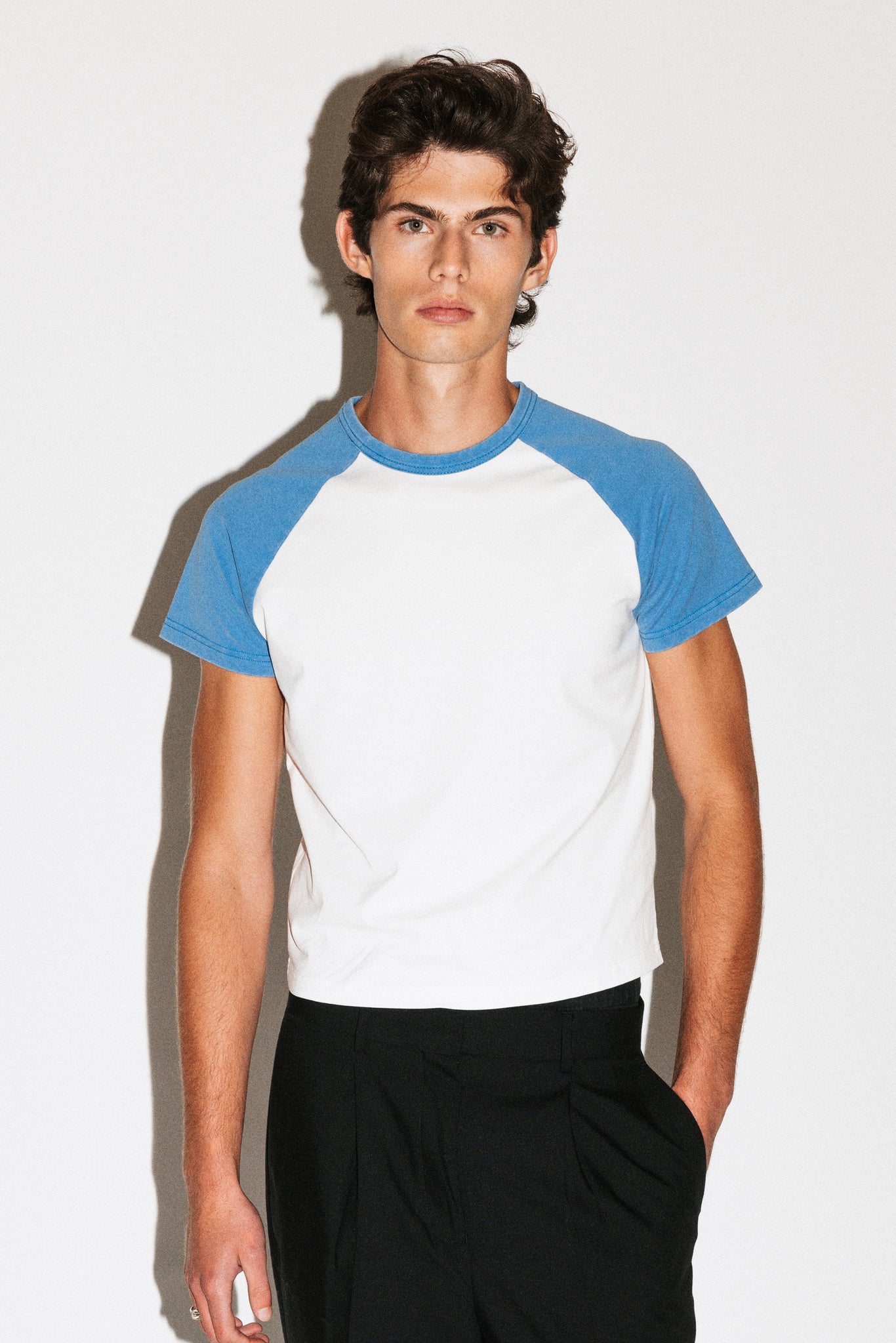 Sunfaded Blue Raglan