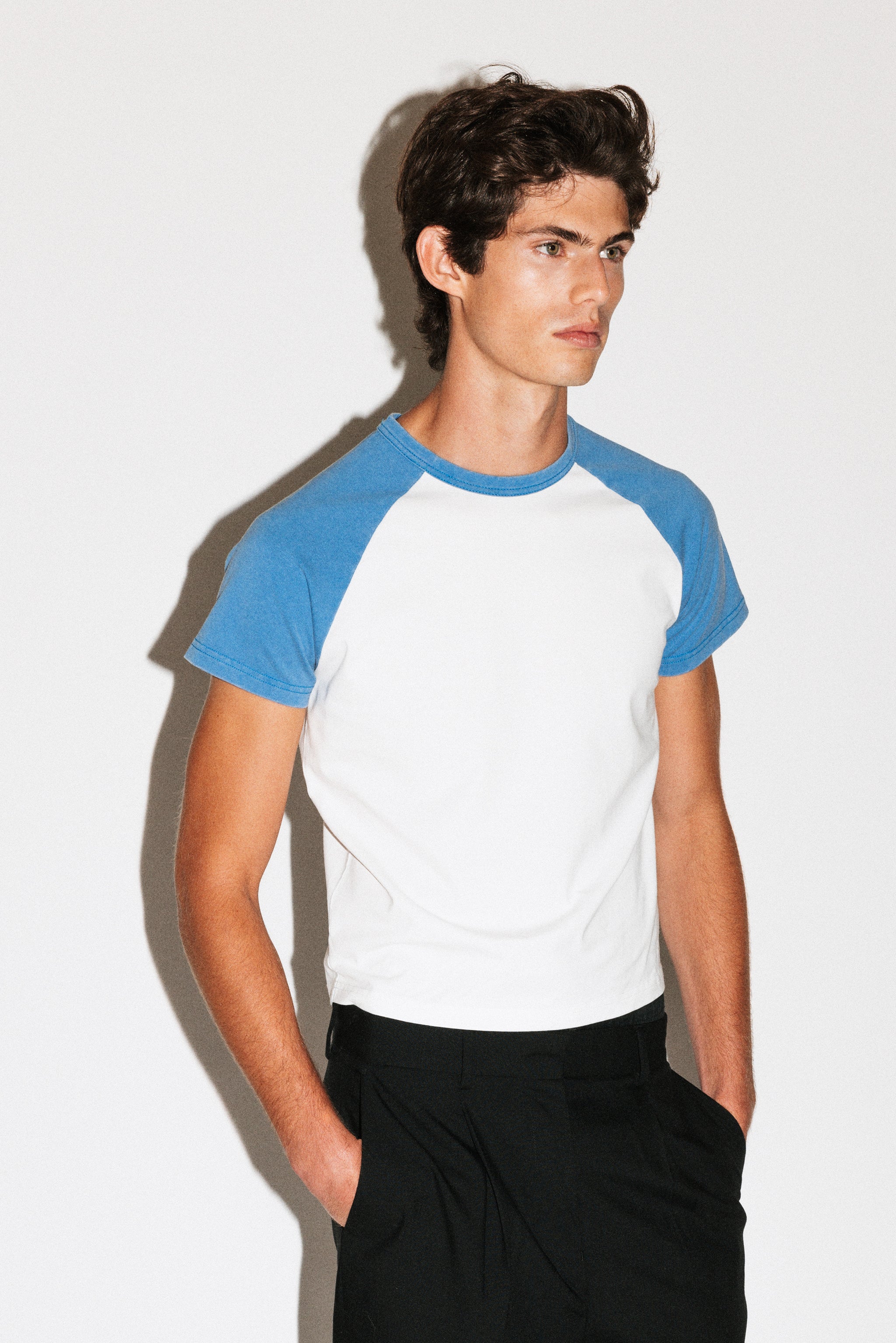 Sunfaded Blue Raglan