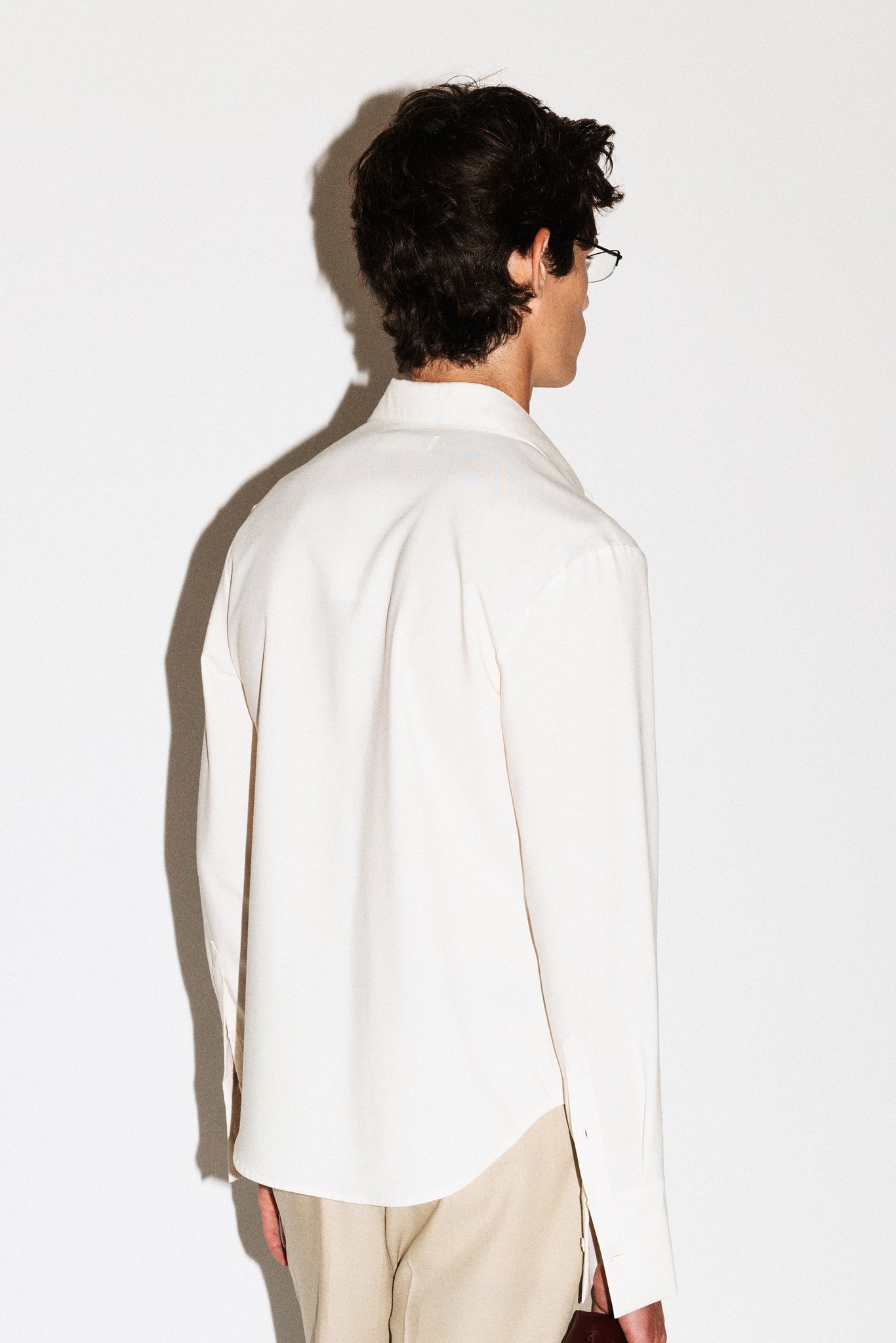 Glen Soft Wool Shirt  |  Ivory