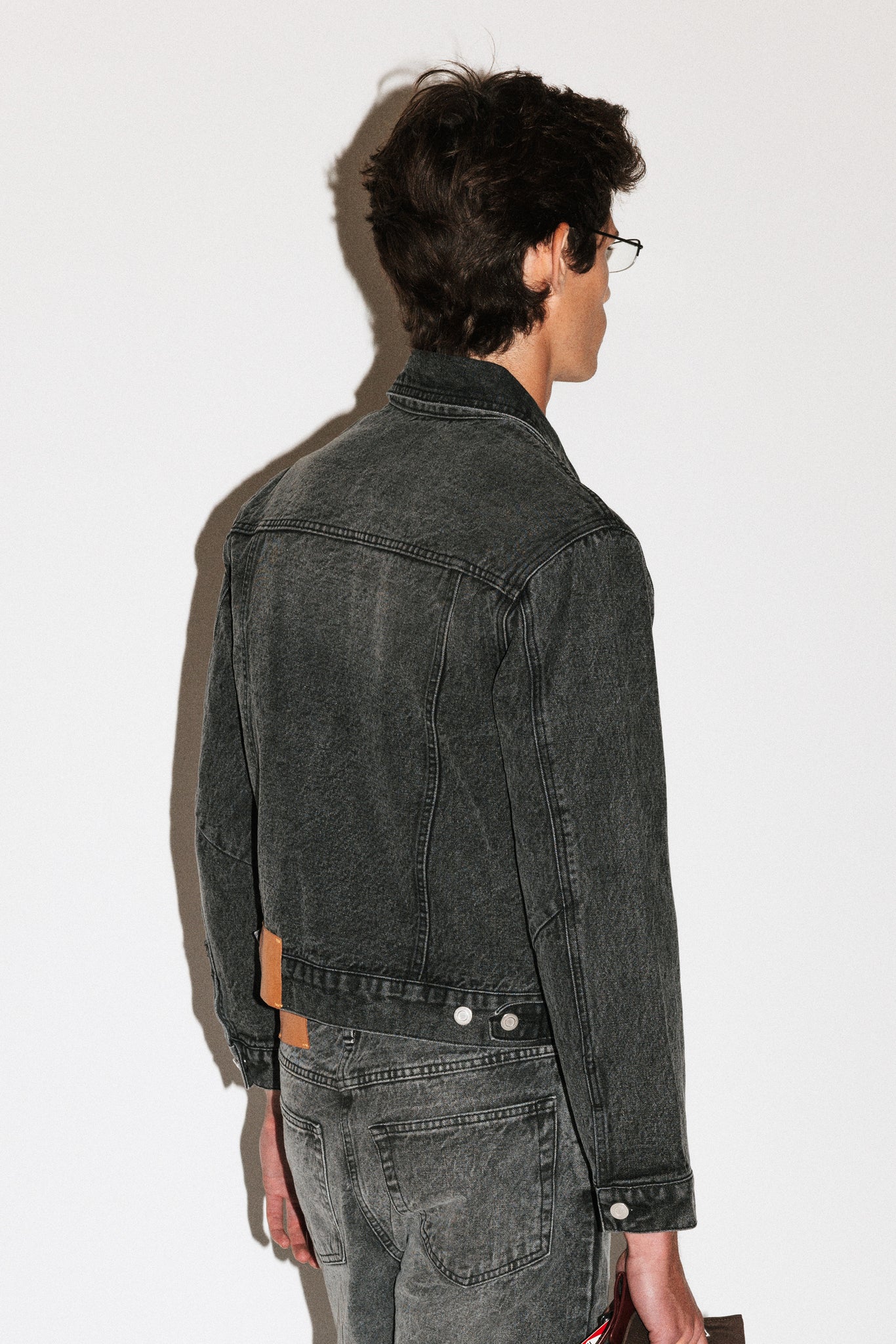 Runyon Fitted Western Denim Jacket  |  Grey Rinse