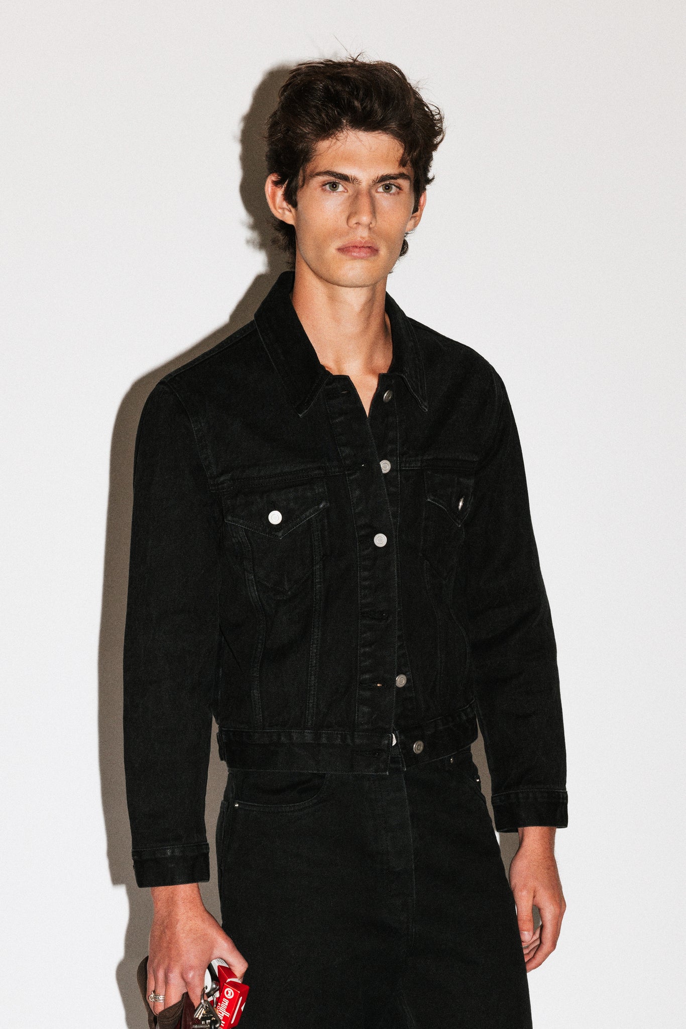 Runyon Fitted Western Denim Jacket  |  Black