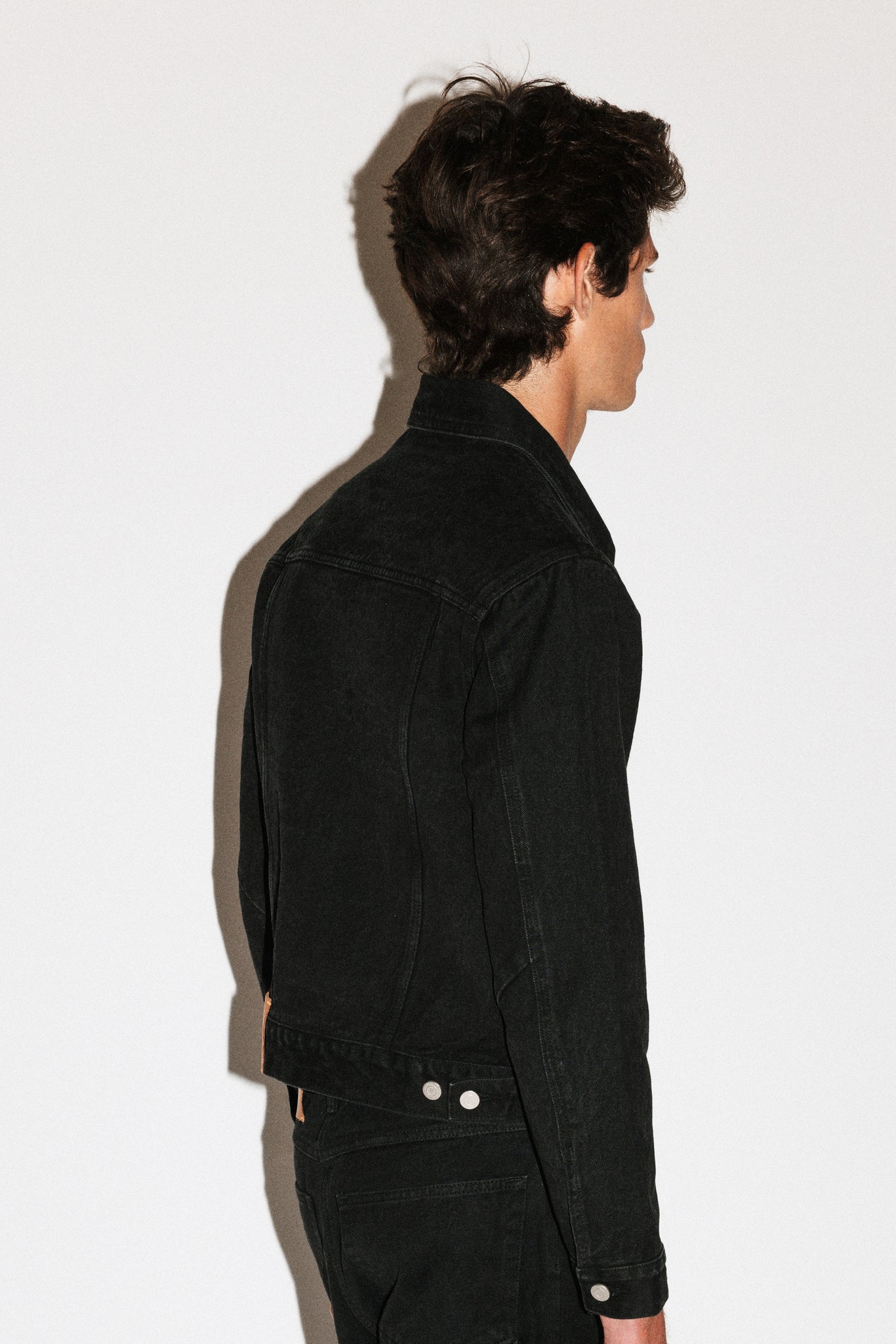 Runyon Fitted Western Denim Jacket  |  Black