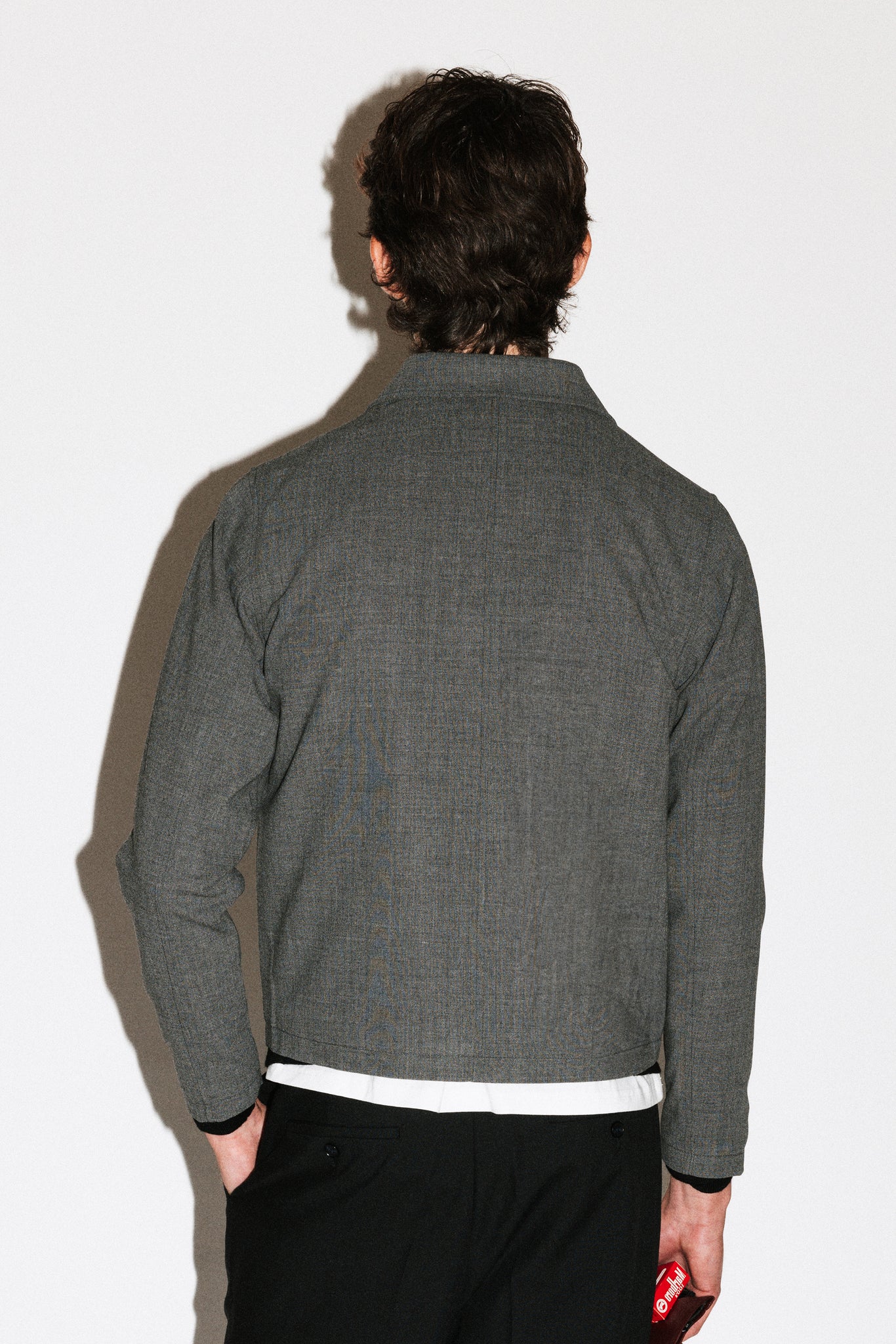 Hartford Soft Wool Blouson  |  Grey Melange