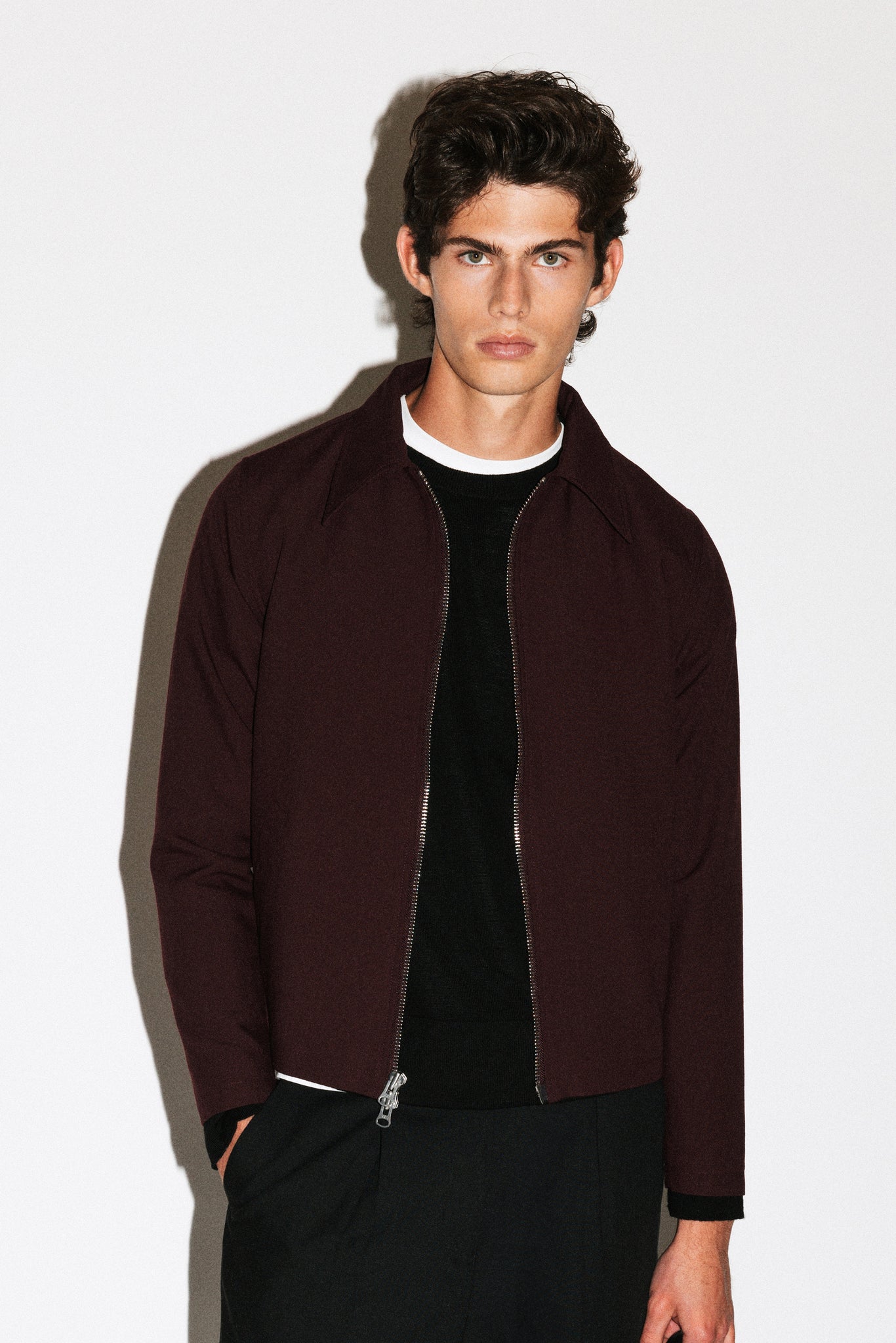 Hartford Soft Wool Blouson  |  Merlot