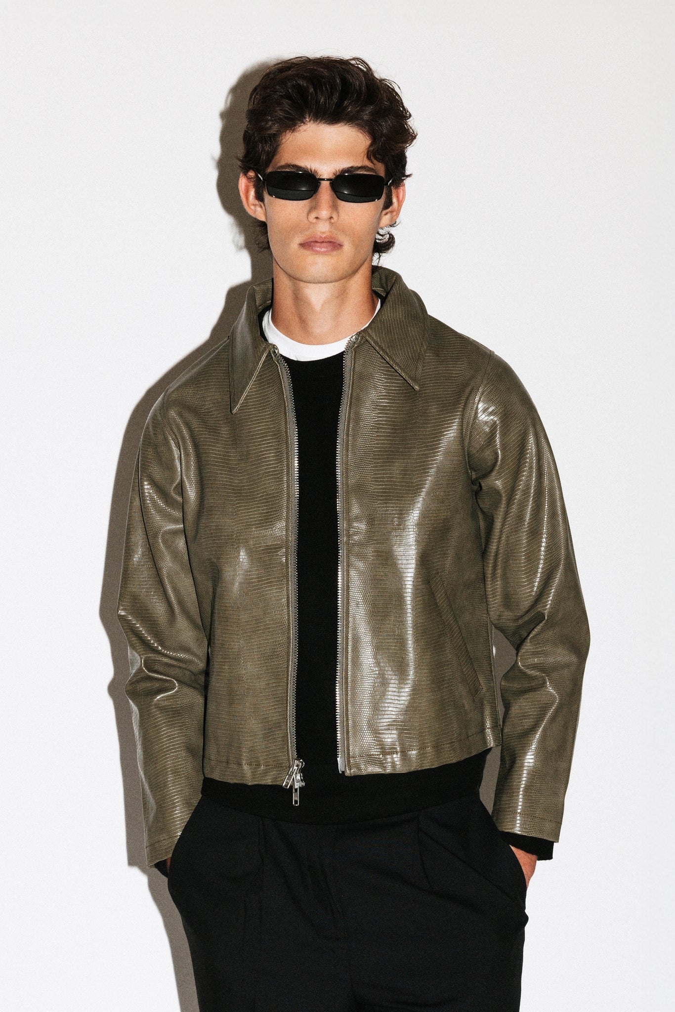 Fairfax Slim Lizard Blouson  |  Olive