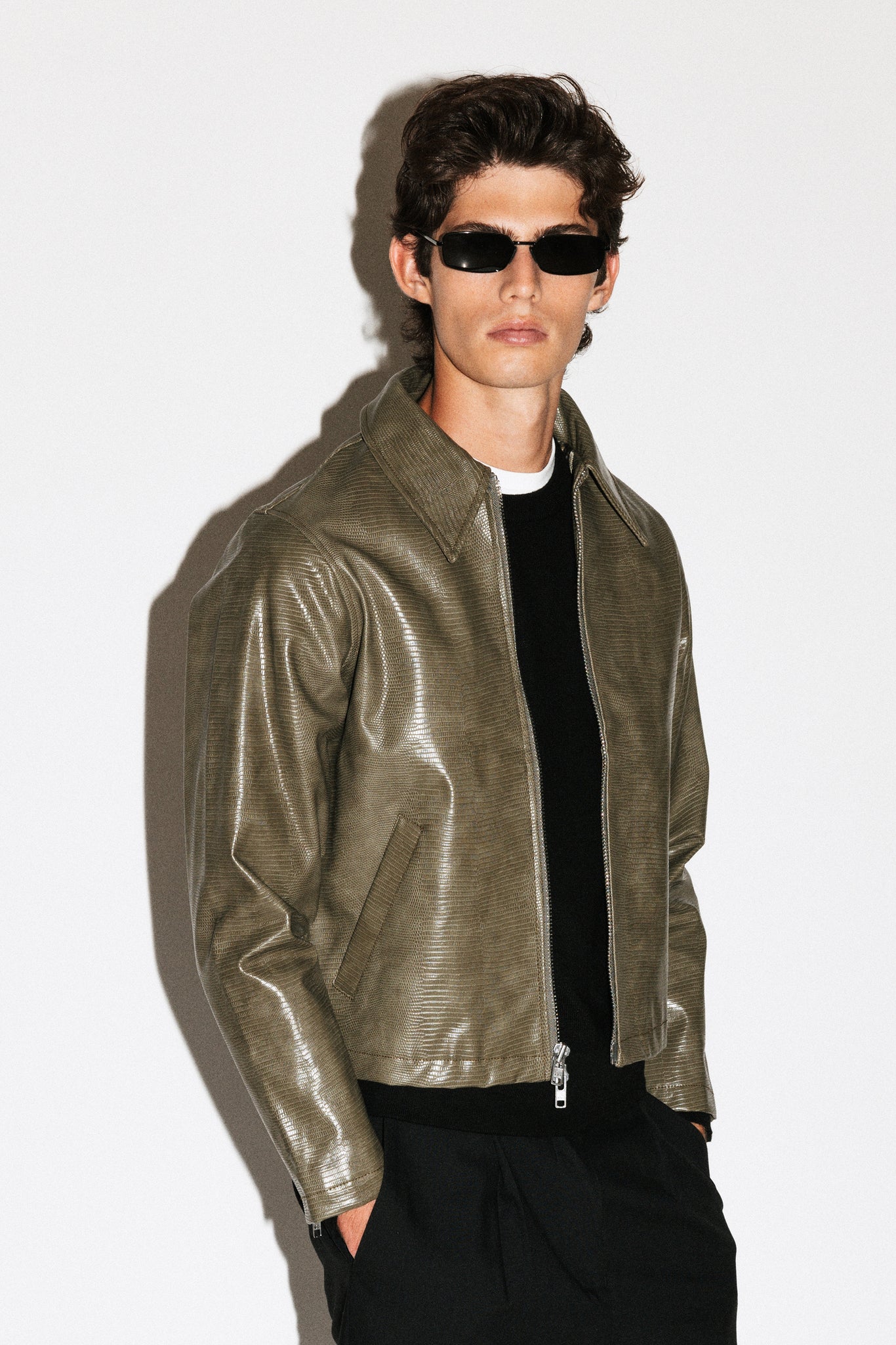 Fairfax Slim Lizard Blouson  |  Olive