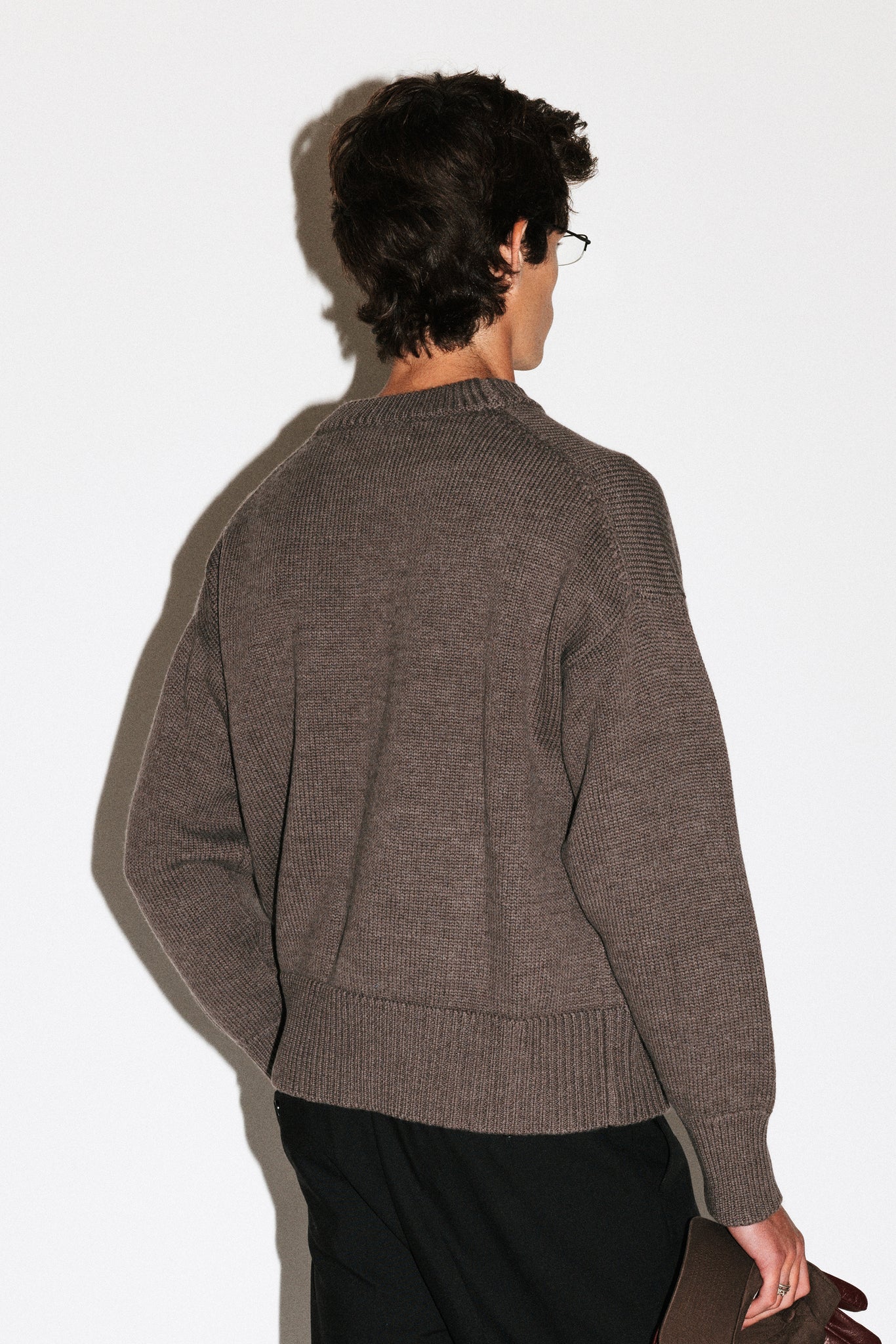 Palos Oversized Crew-Neck Sweater  |  Taupe Melange