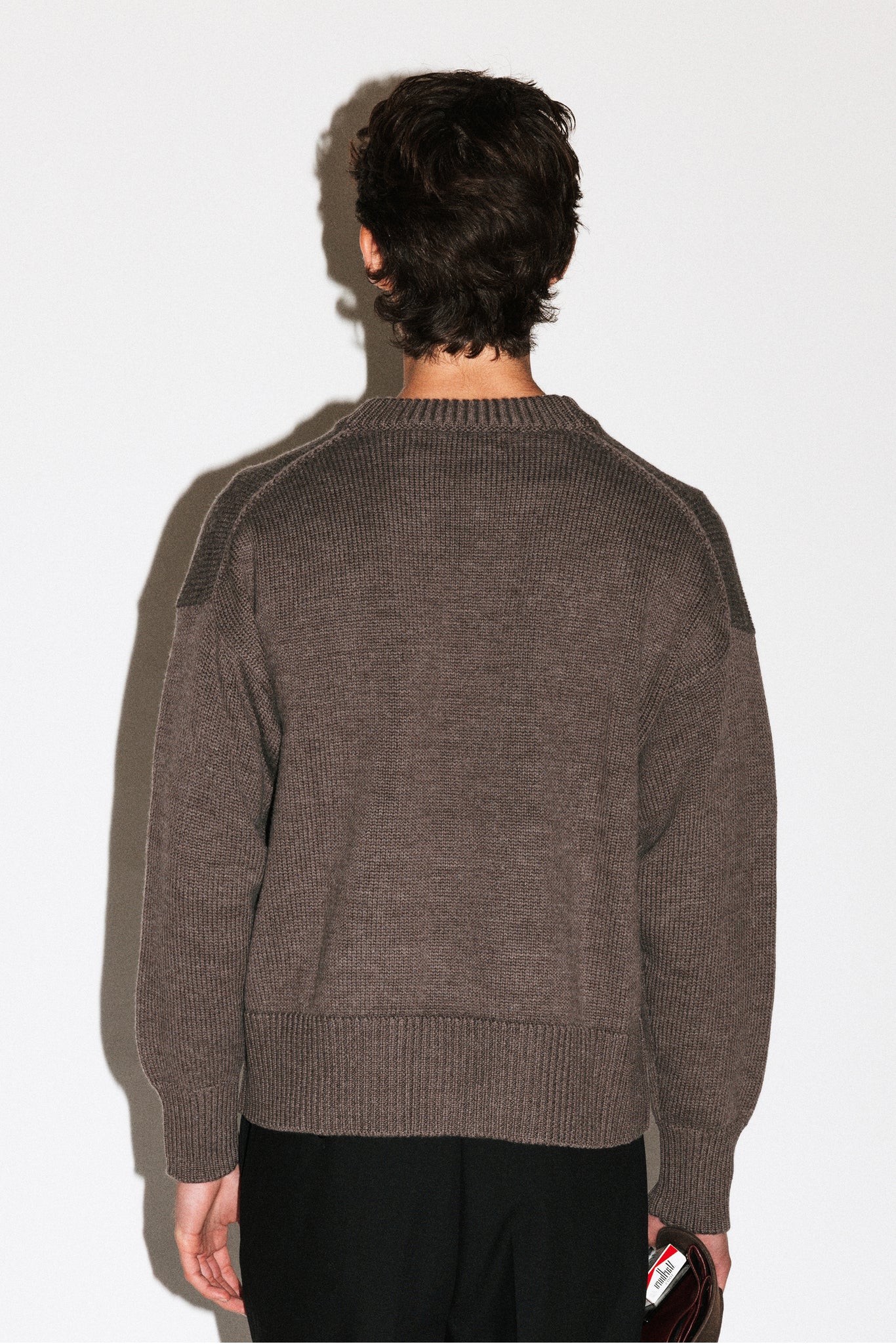 Palos Oversized Crew-Neck Sweater  |  Taupe Melange