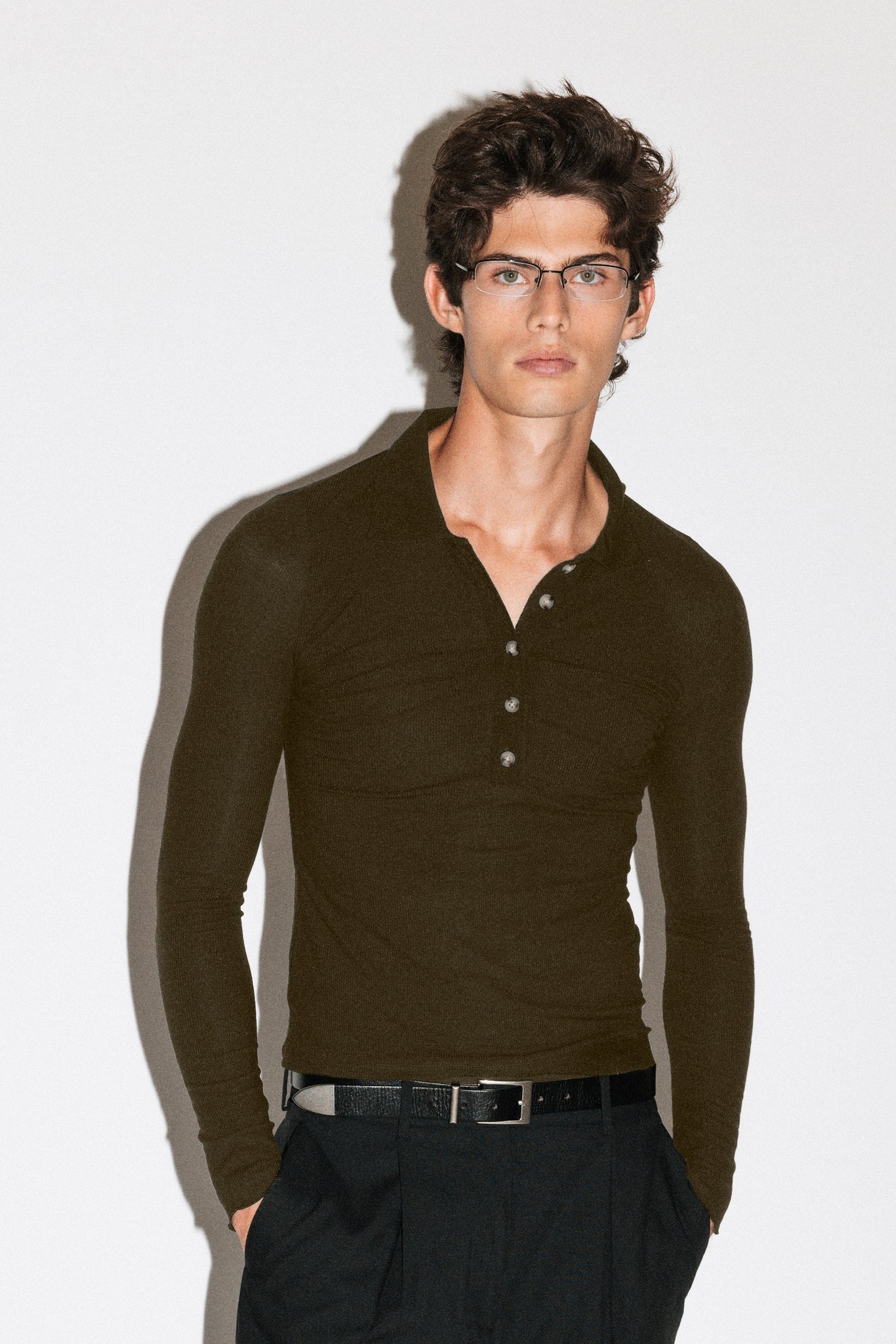 Willey Slim Silk Polo  |  Olive