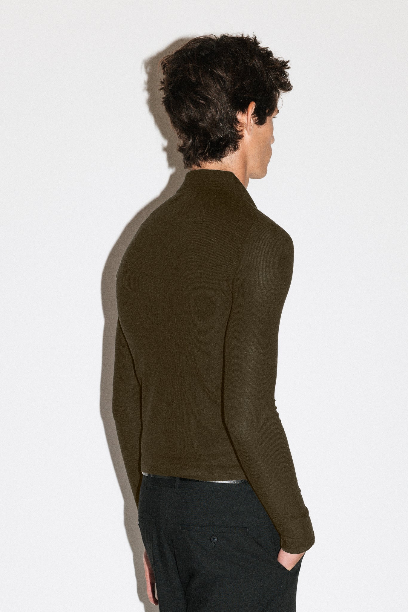 Willey Slim Silk Polo  |  Olive