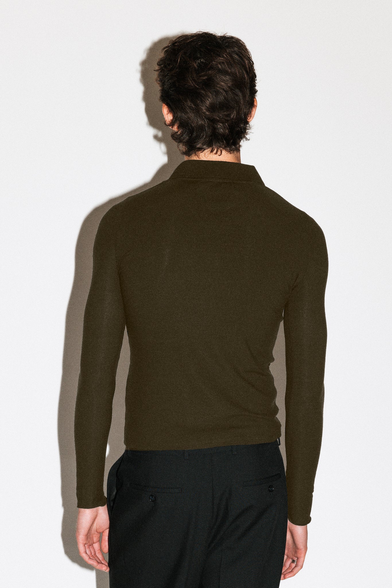 Willey Slim Silk Polo  |  Olive