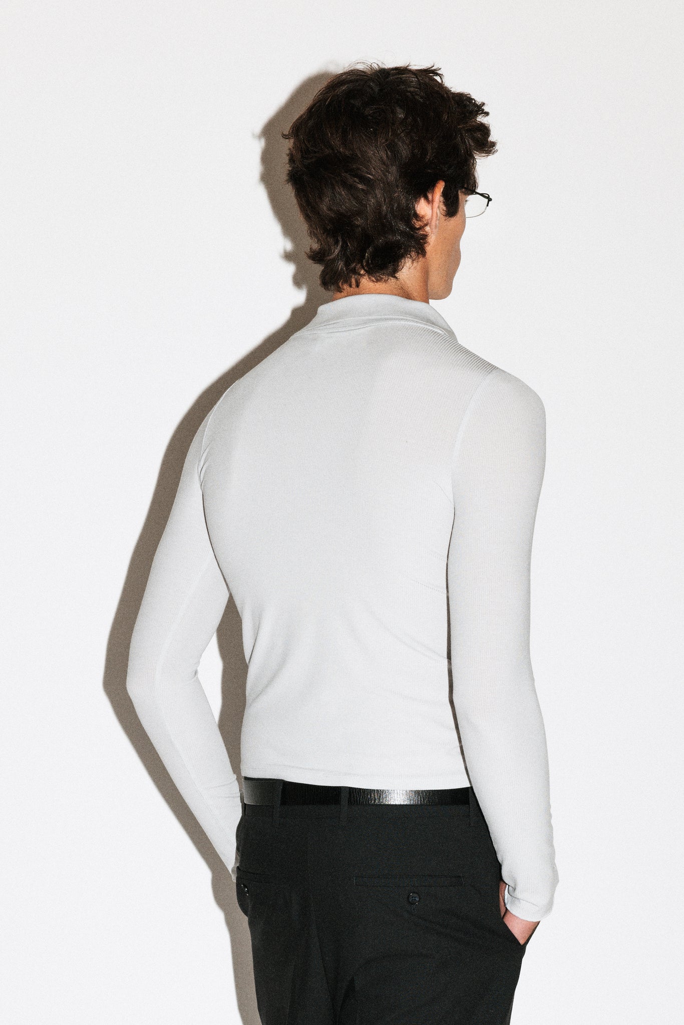 Willey Slim Silk Polo  |  Glacier