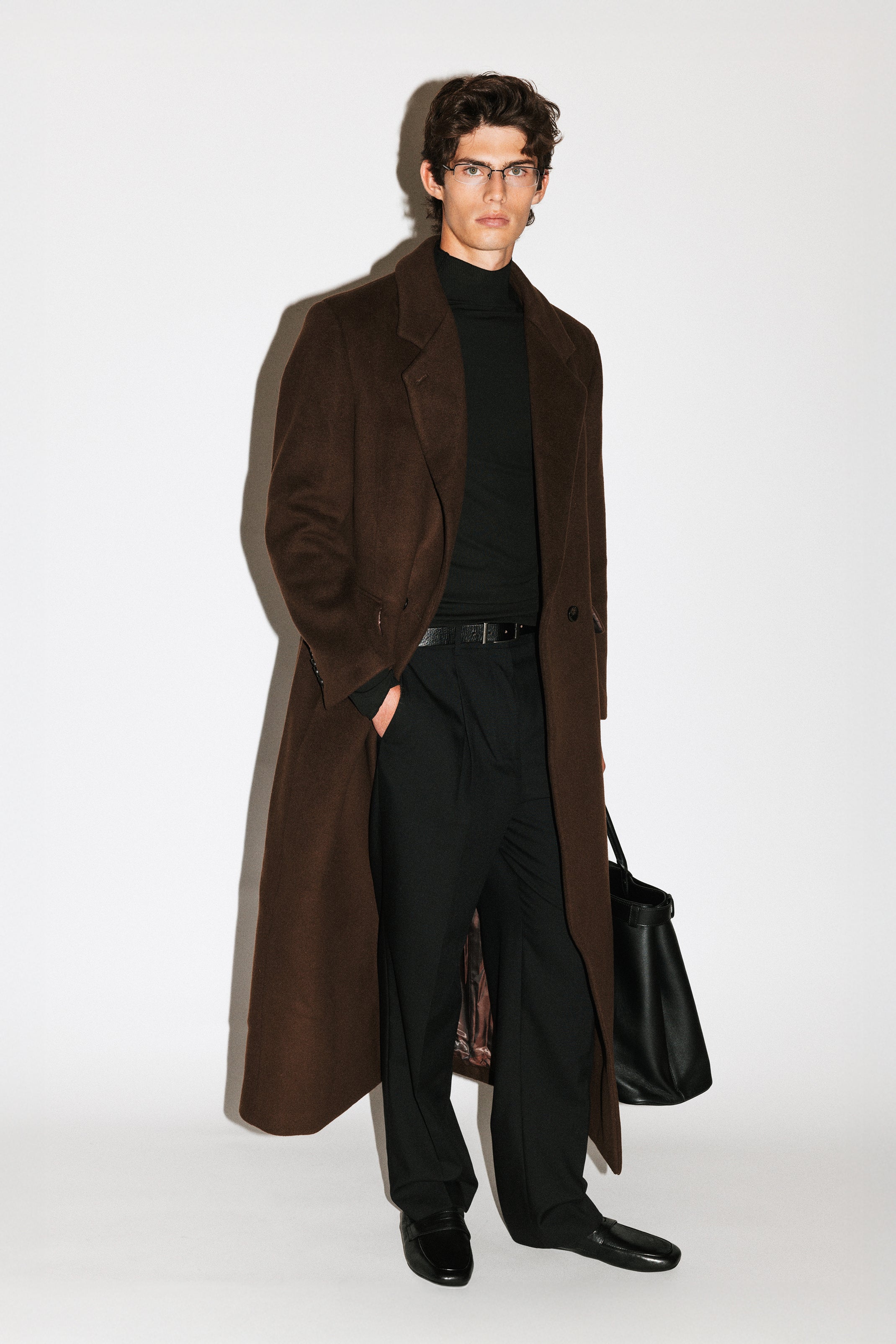 Manhattan Oversized Overcoat | Chocolate Brown – California Arts