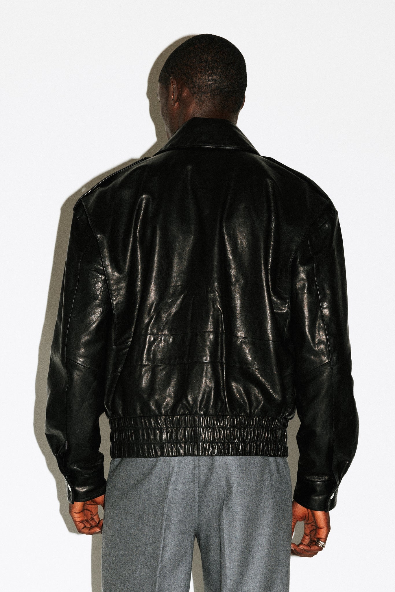 Hyperion Leather Flight Jacket  |  Black