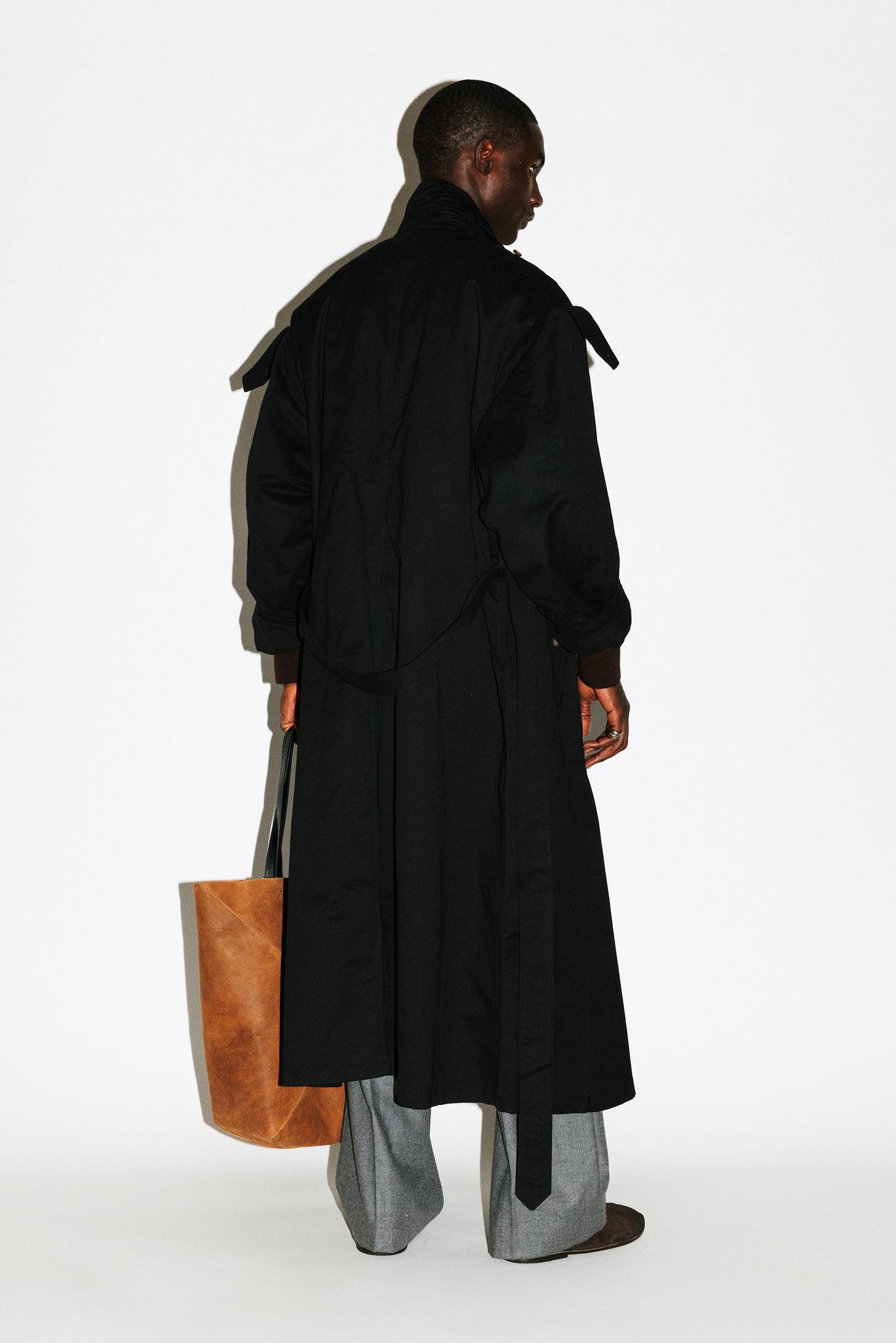 Julian Oversized Trench Coat | Washed Black