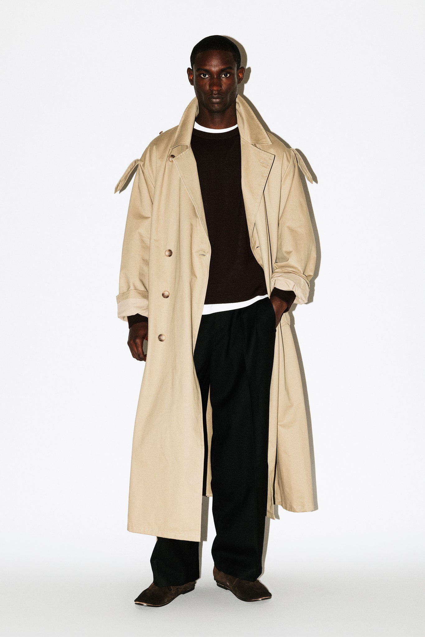 Julian Oversized Trench Coat Washed Beige – California Arts