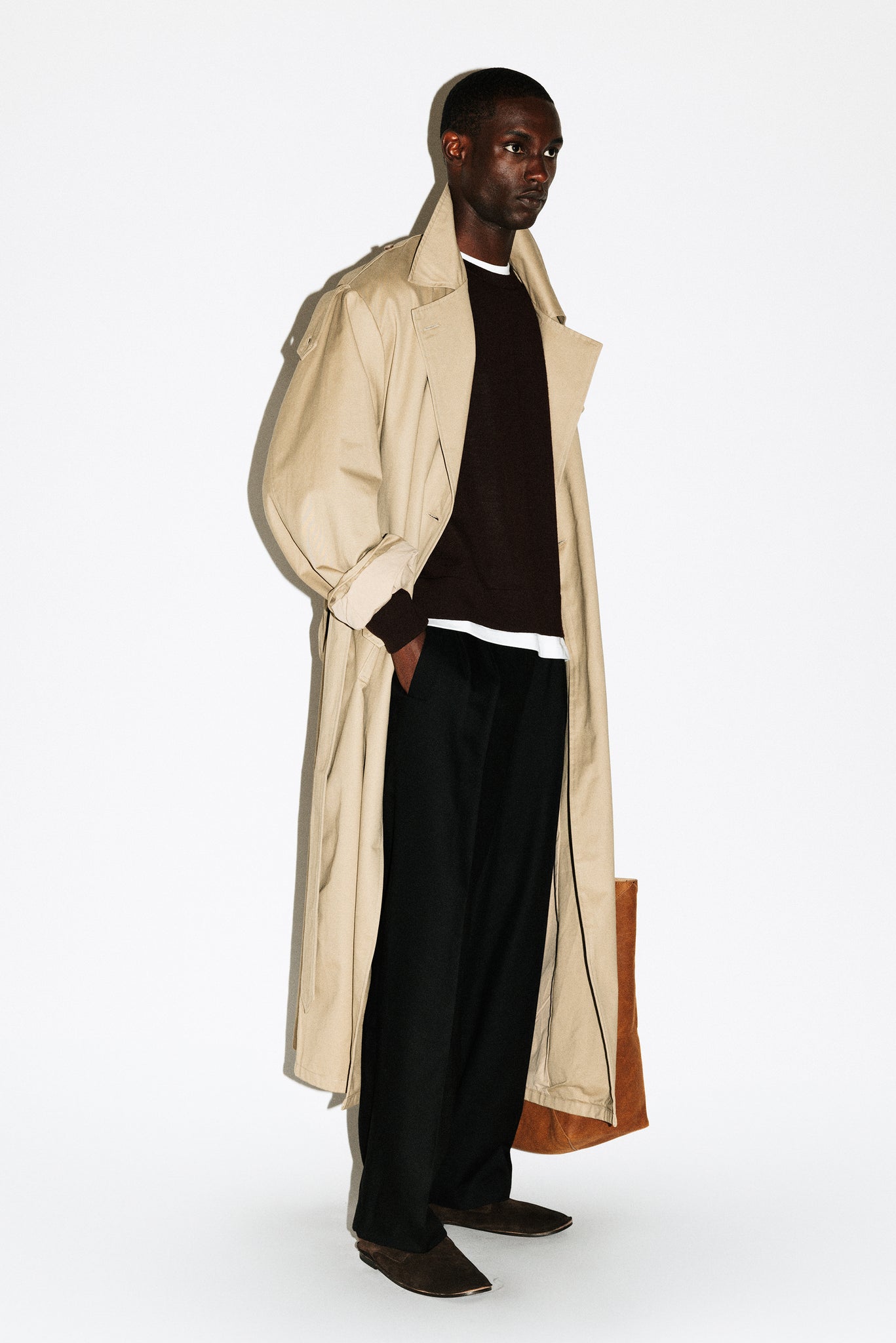 Julian Oversized Trench Coat | Washed Beige