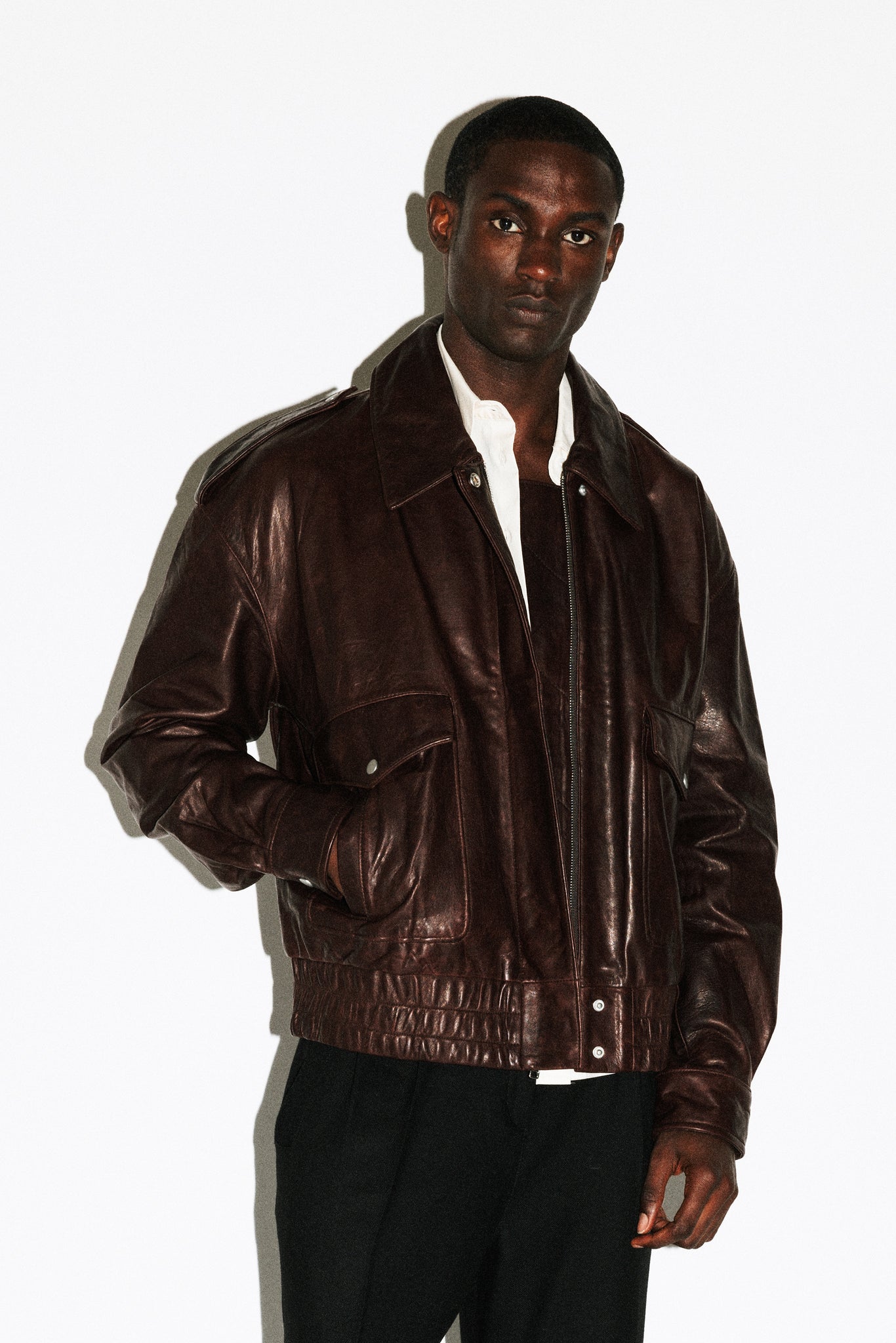 Hyperion Leather Flight Jacket  |  Chocolate Brown