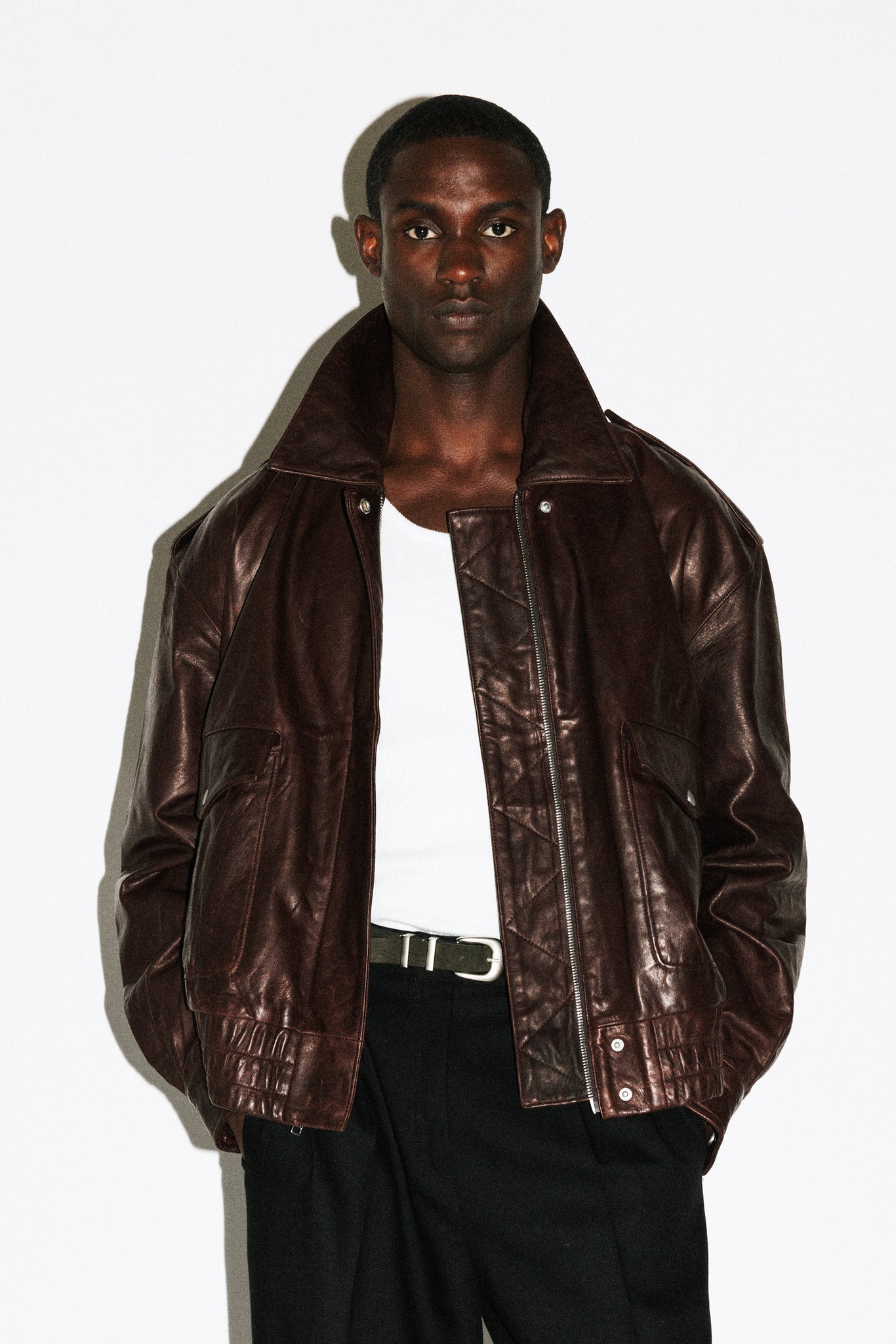 Hyperion Leather Flight Jacket  |  Chocolate Brown