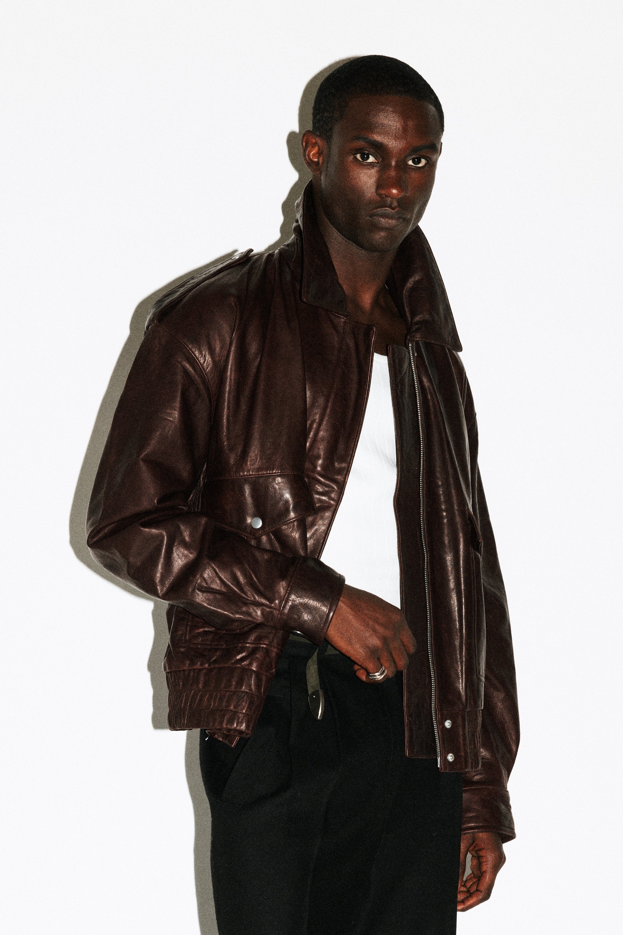 Hyperion Leather Flight Jacket | Chocolate Brown – California Arts