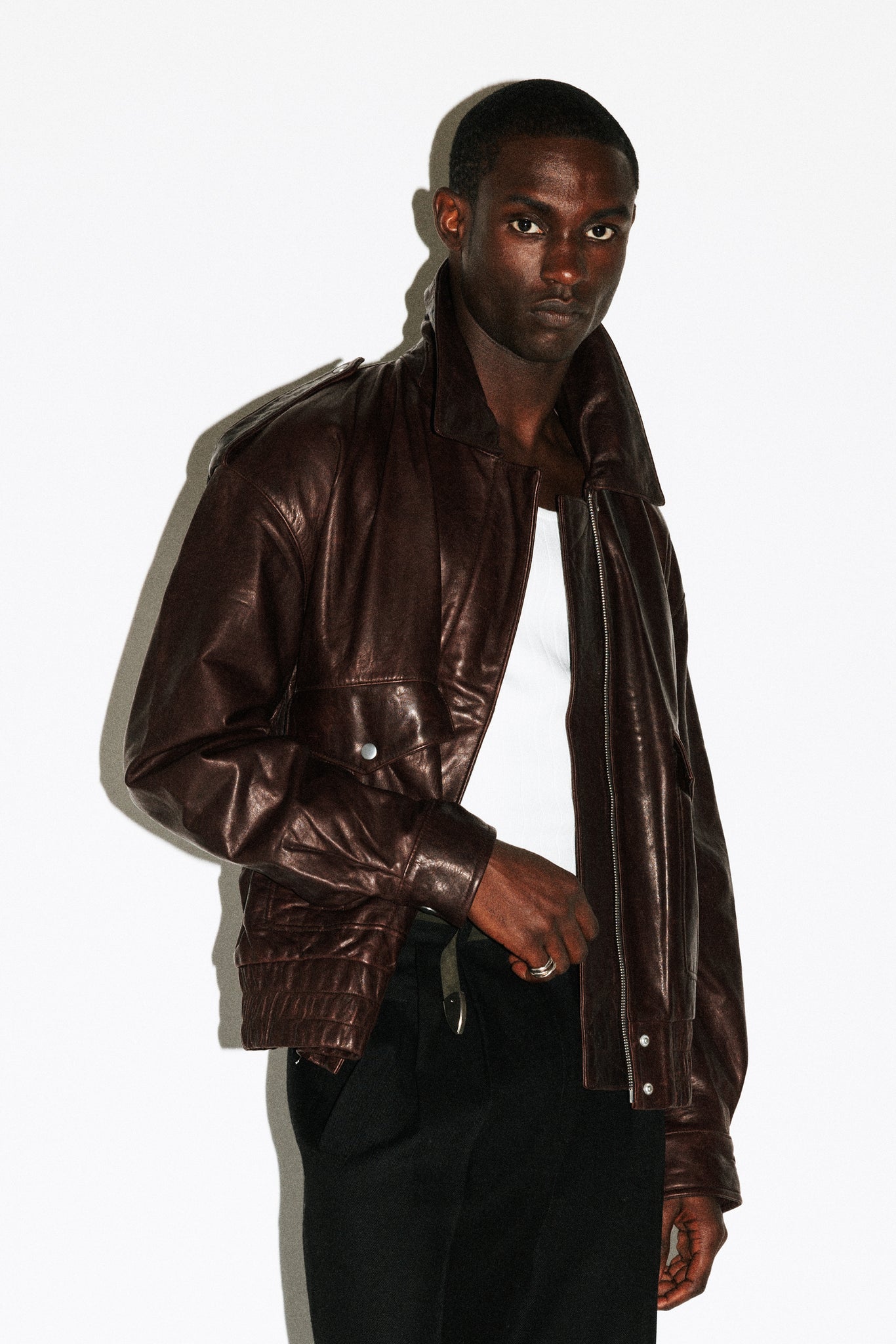 Hyperion Leather Flight Jacket  |  Chocolate Brown