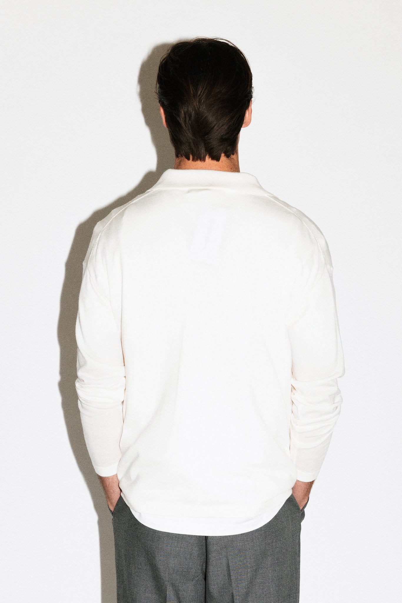 Lakeview Long Sleeve Merino Polo  |  Milk