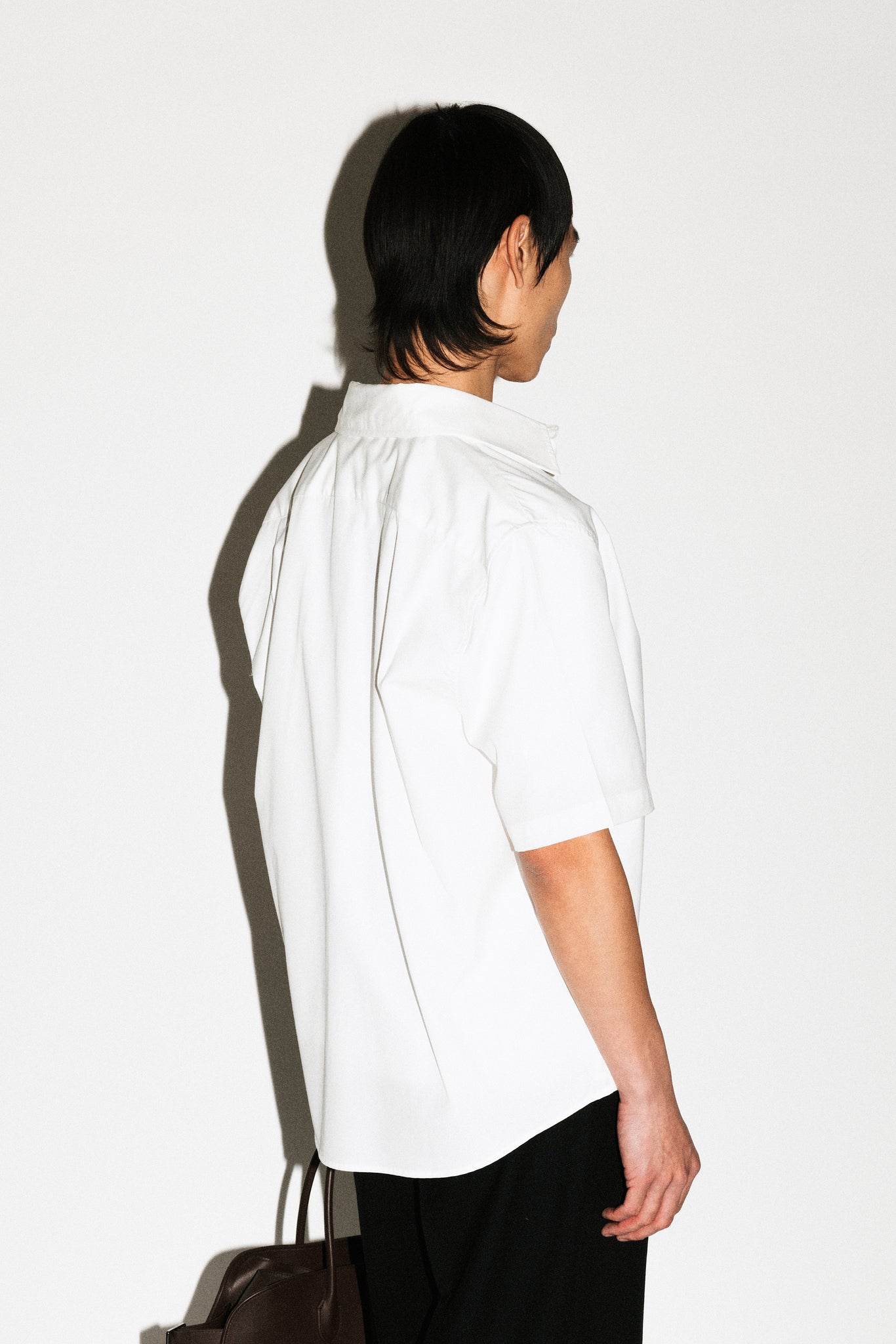 Zephyr Boxy Short-Sleeve Button Up Shirt  |  White