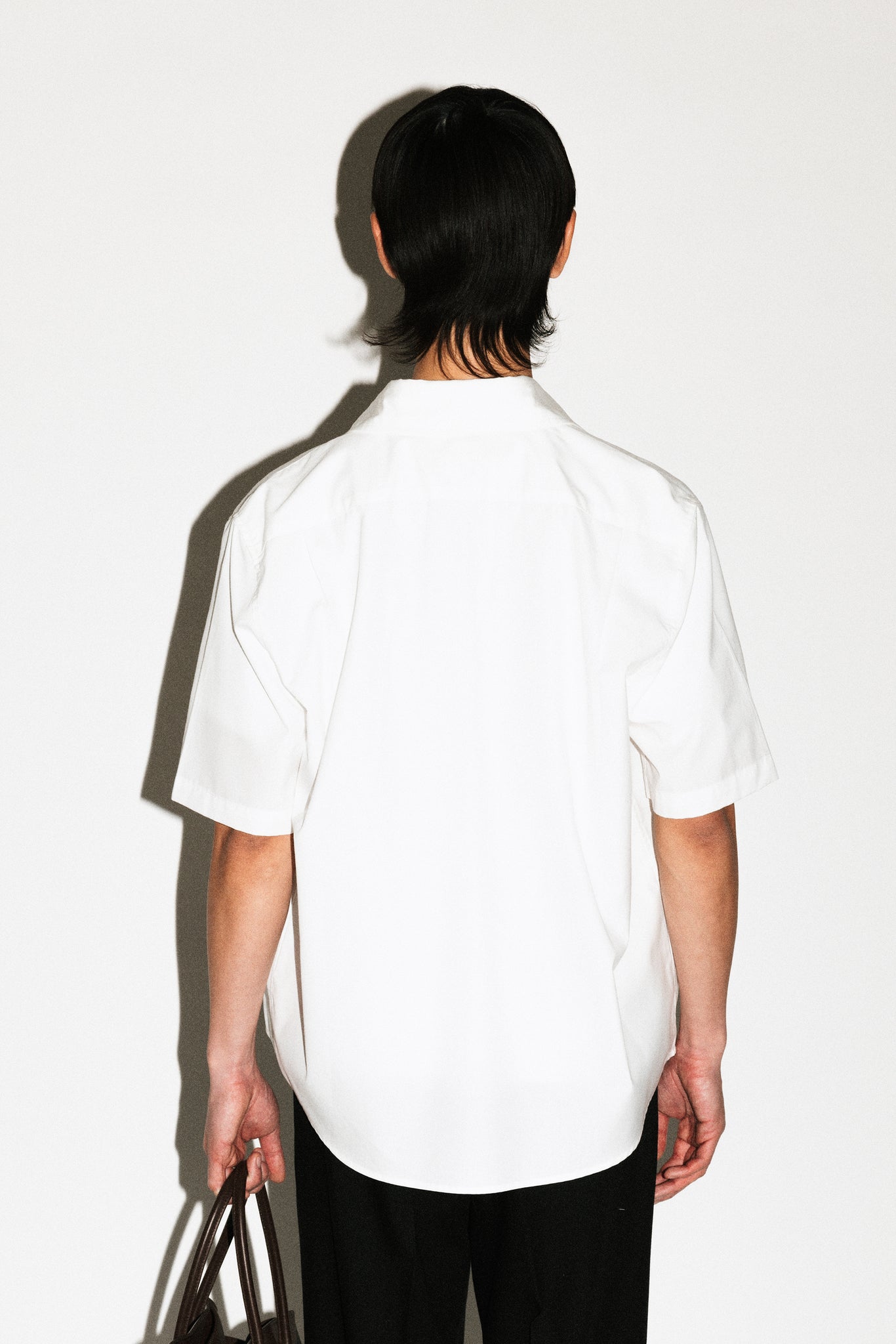 Zephyr Boxy Short-Sleeve Button Up Shirt  |  White