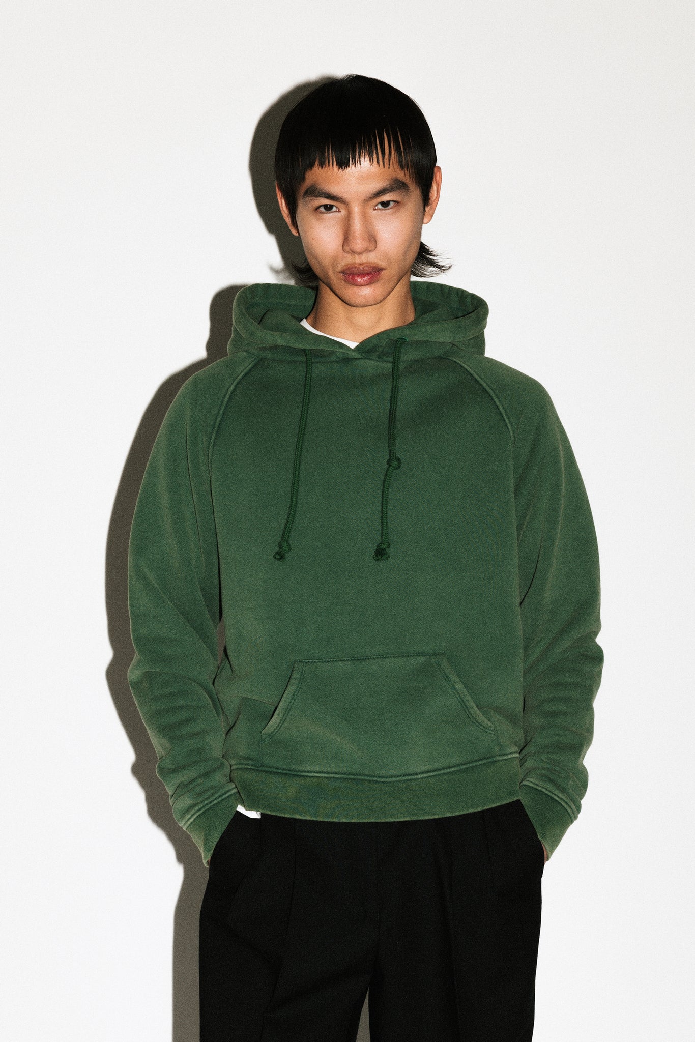 Nicholas Baby Hoodie  |  Sunfaded Green