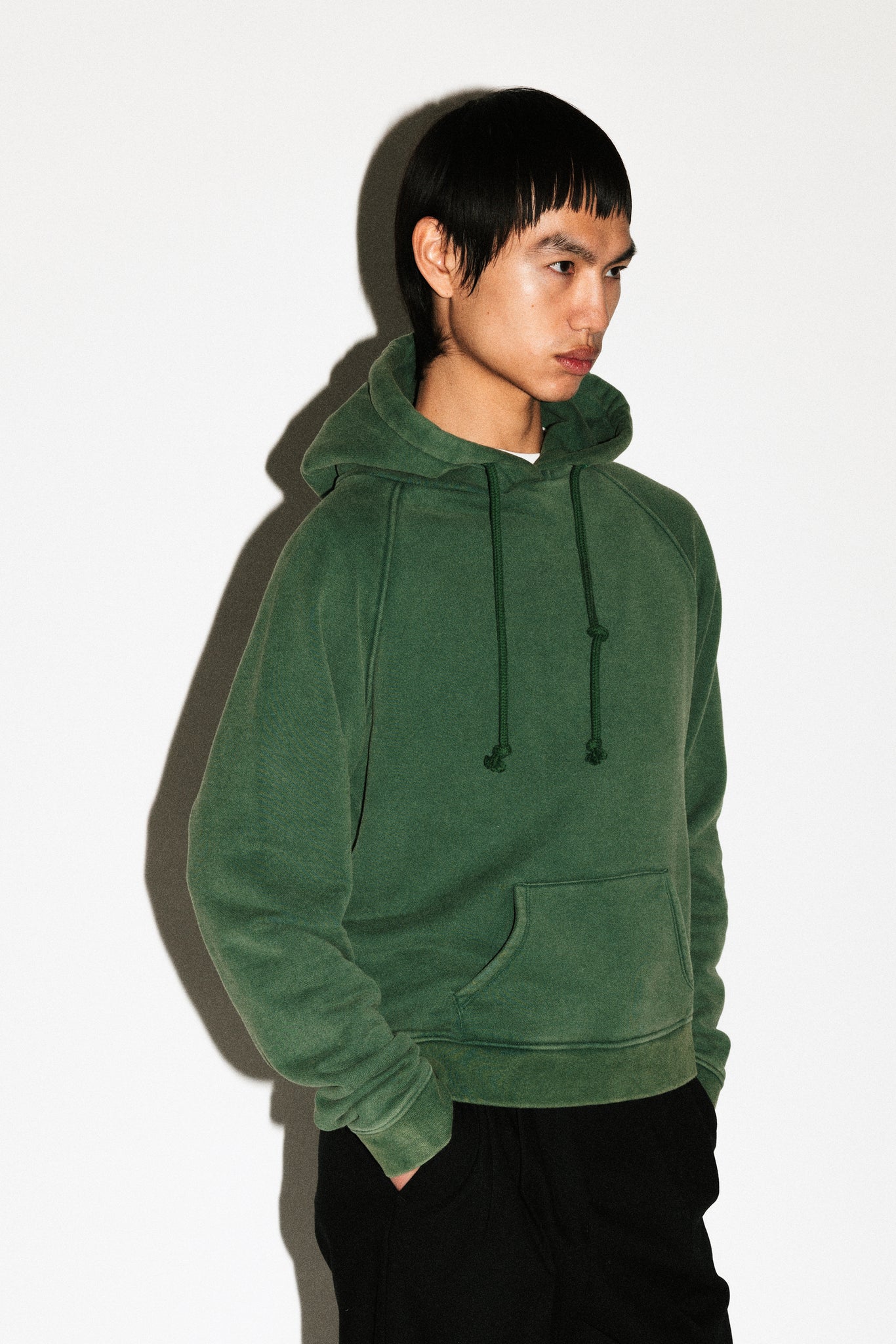 Nicholas Baby Hoodie  |  Sunfaded Green