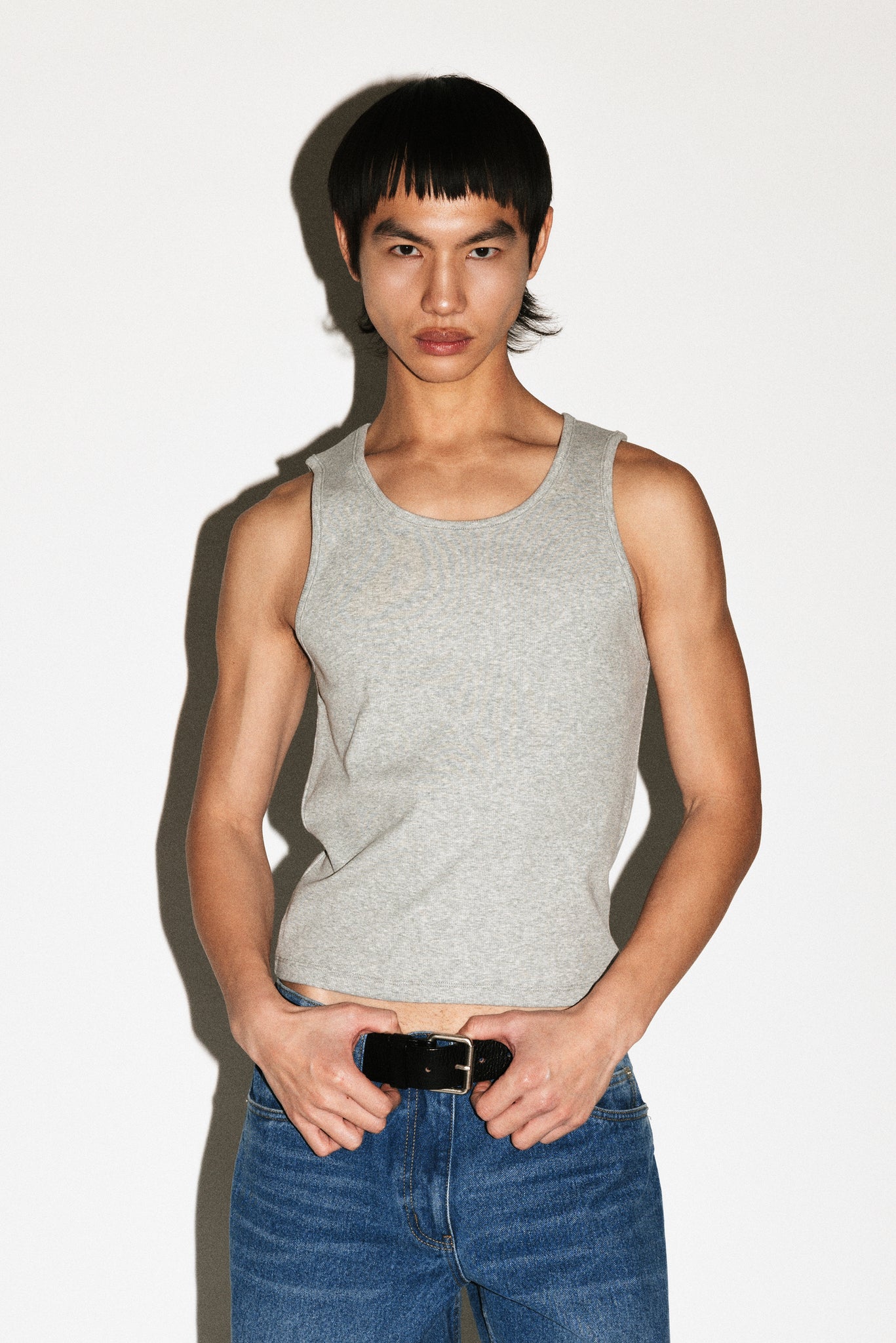 Speedway Slim Tank  |  Grey Melange